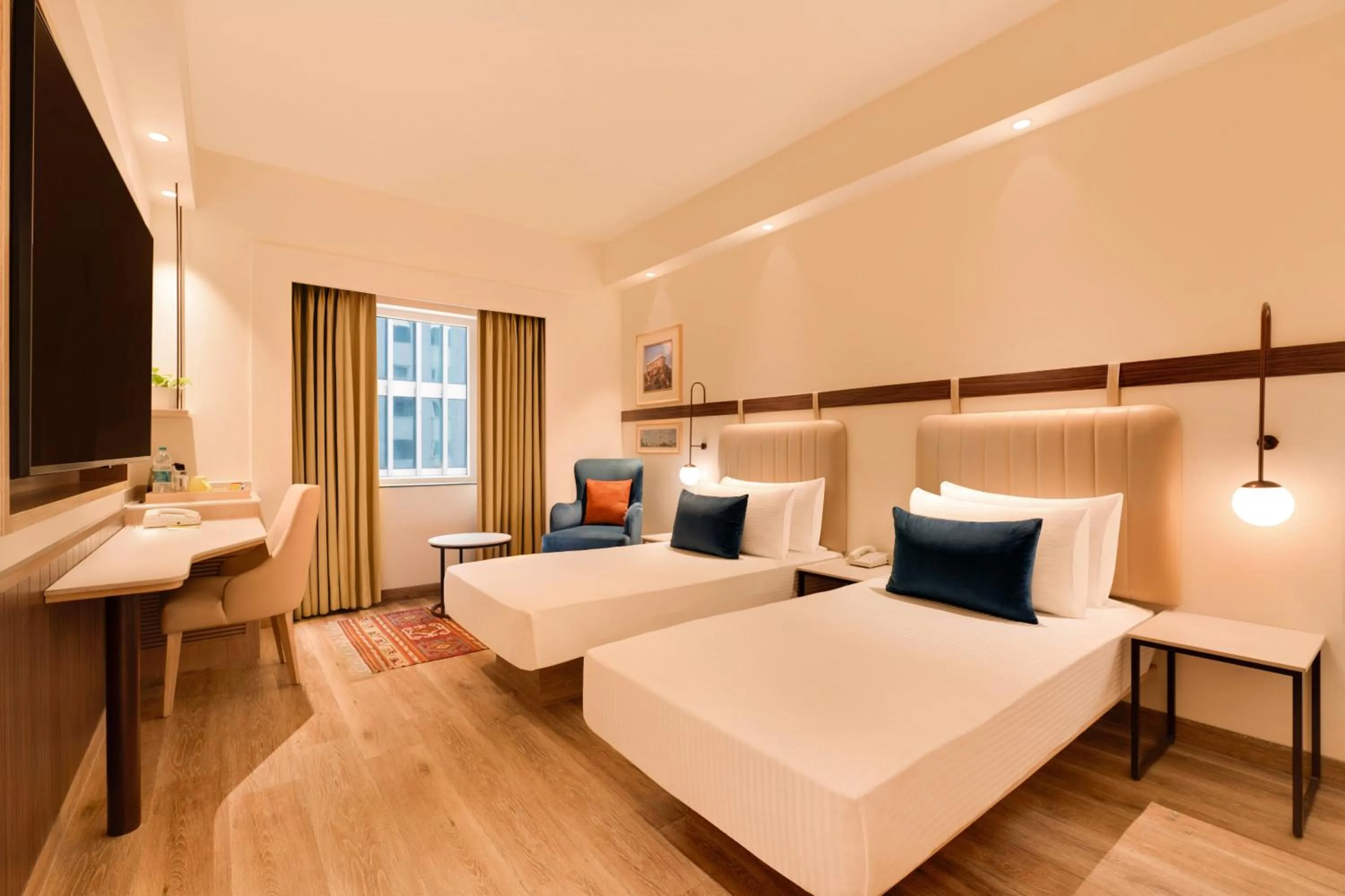 Bed in Lemon Tree Hotel, Gachibowli, Hyderabad