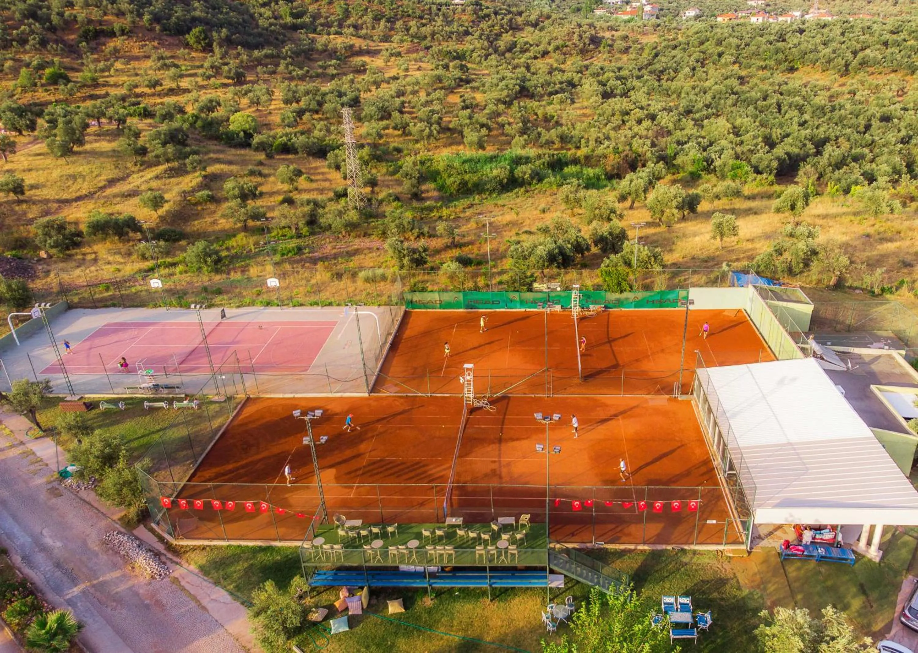 Tennis court in Aeneas Hotel