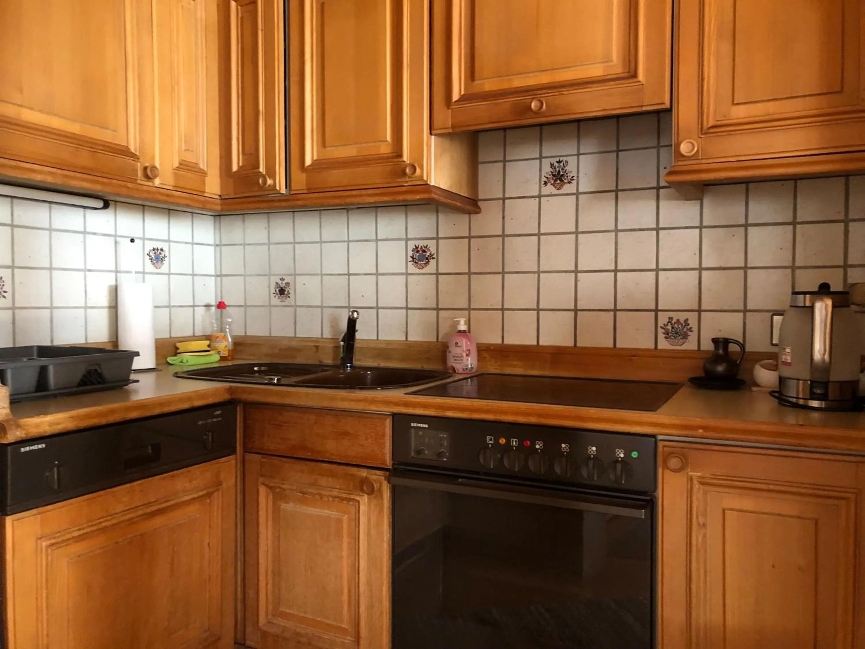 Kitchen or kitchenette in Hotel Sonnleiten