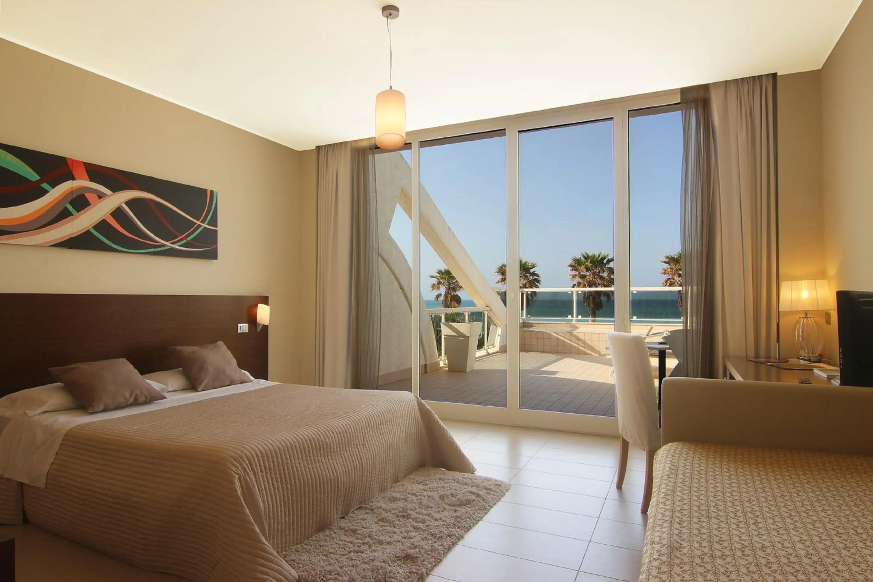 Balcony/Terrace, Bed in Martur Resort