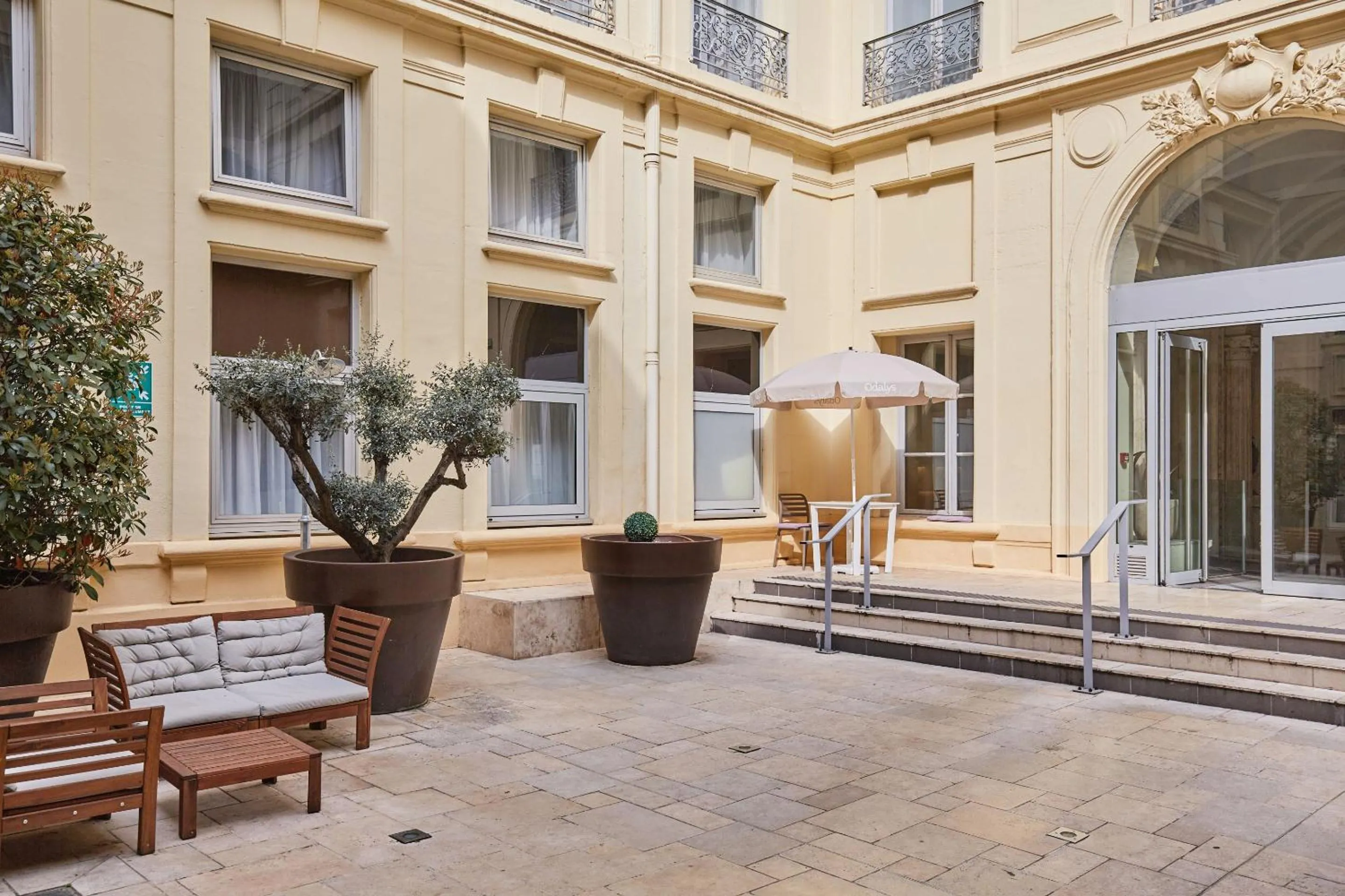 Patio in Appart Hotel Odalys City Montpellier Les Occitanes