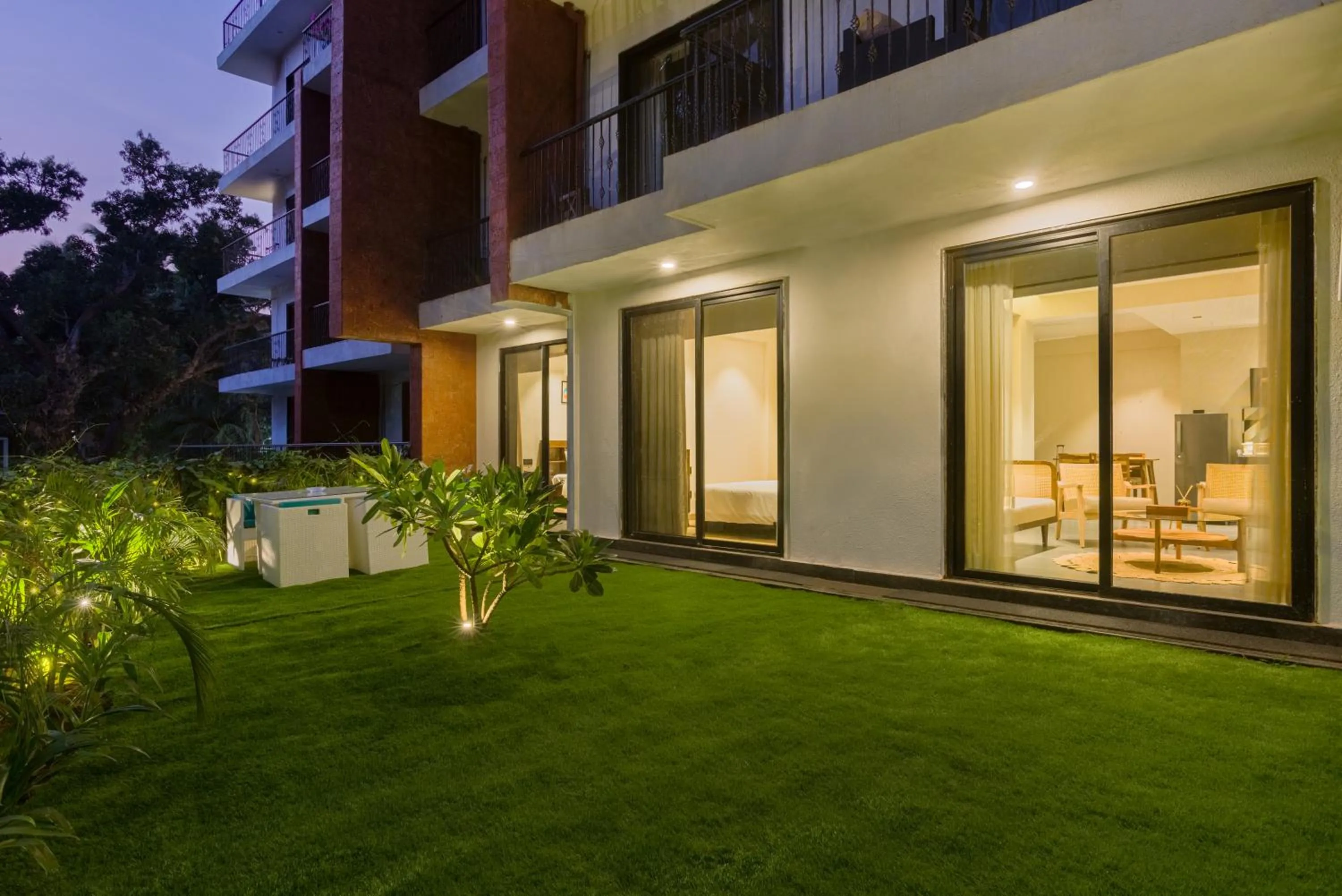 Garden in Etereo Stays, Luxury Premium Apartments Baga, Arpora, Goa