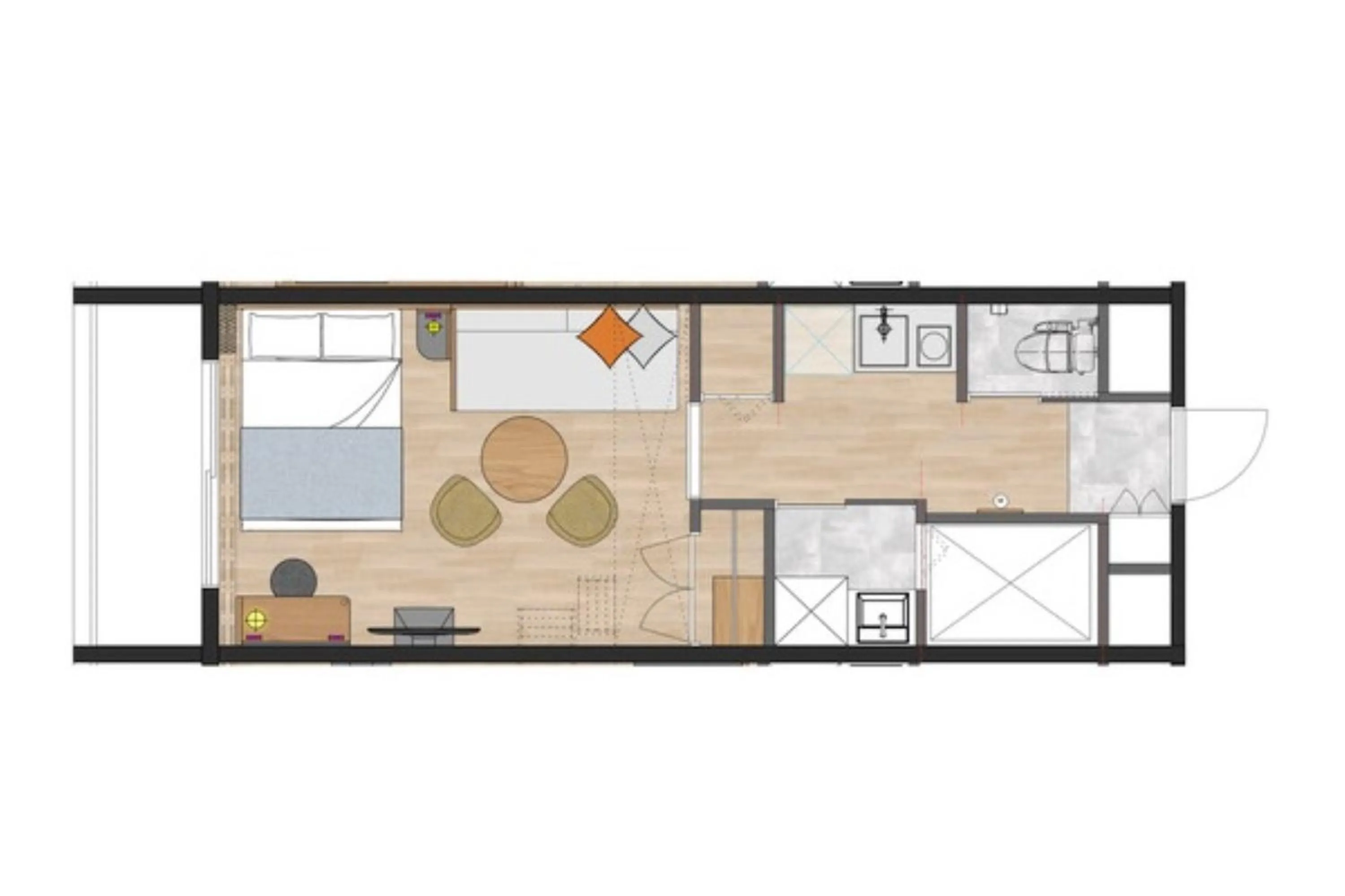 Photo of the whole room in yksi STAY ＆ APARTMENT OSAKA