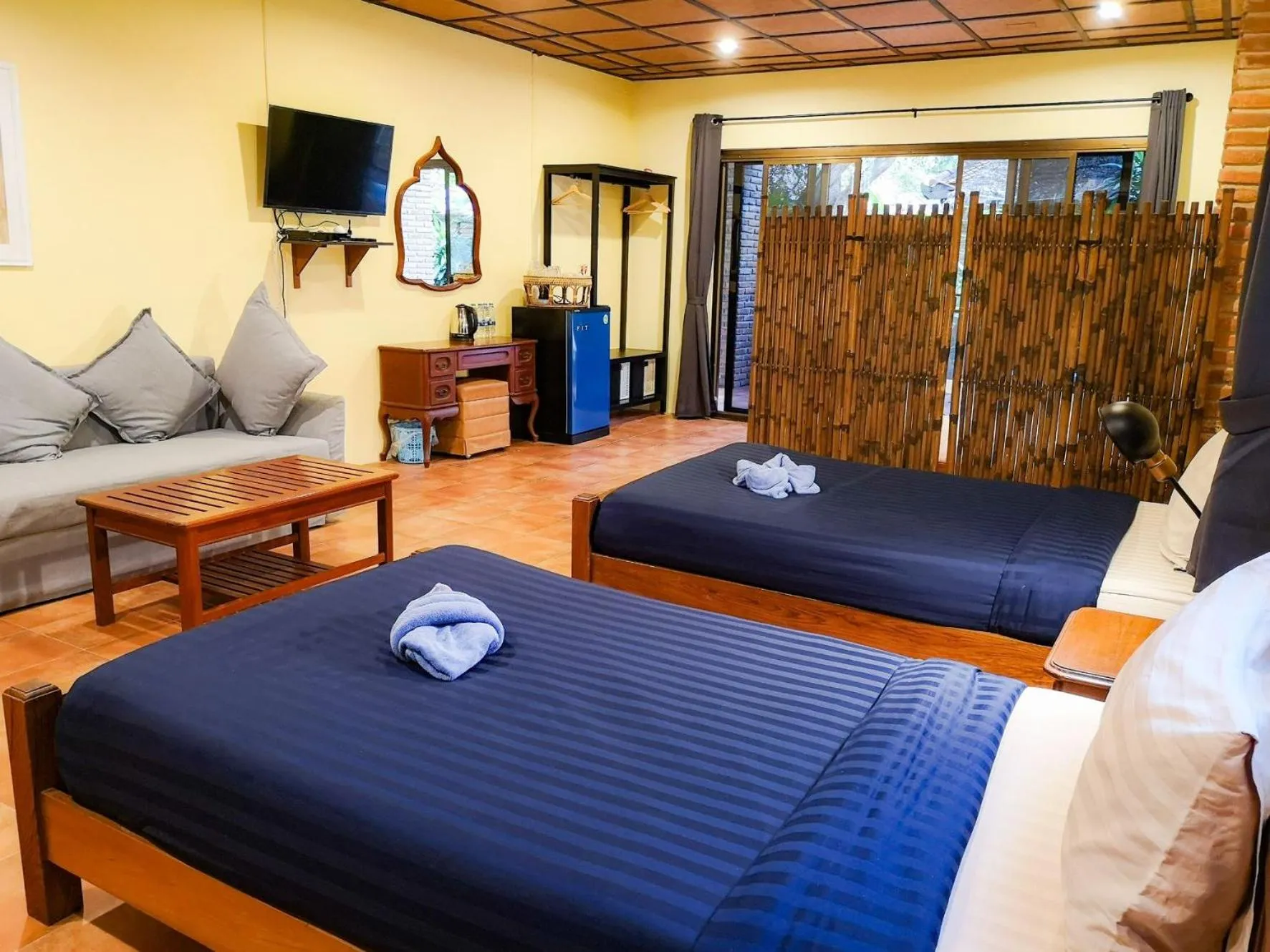 Bed in Villa Bali Eco Resort, Rayong