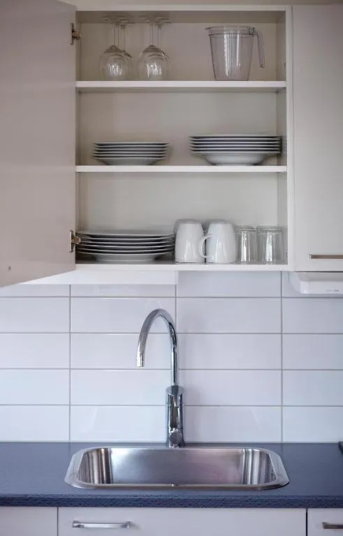 Kitchen or kitchenette in Riverside stay at Hotel - Ängelholm