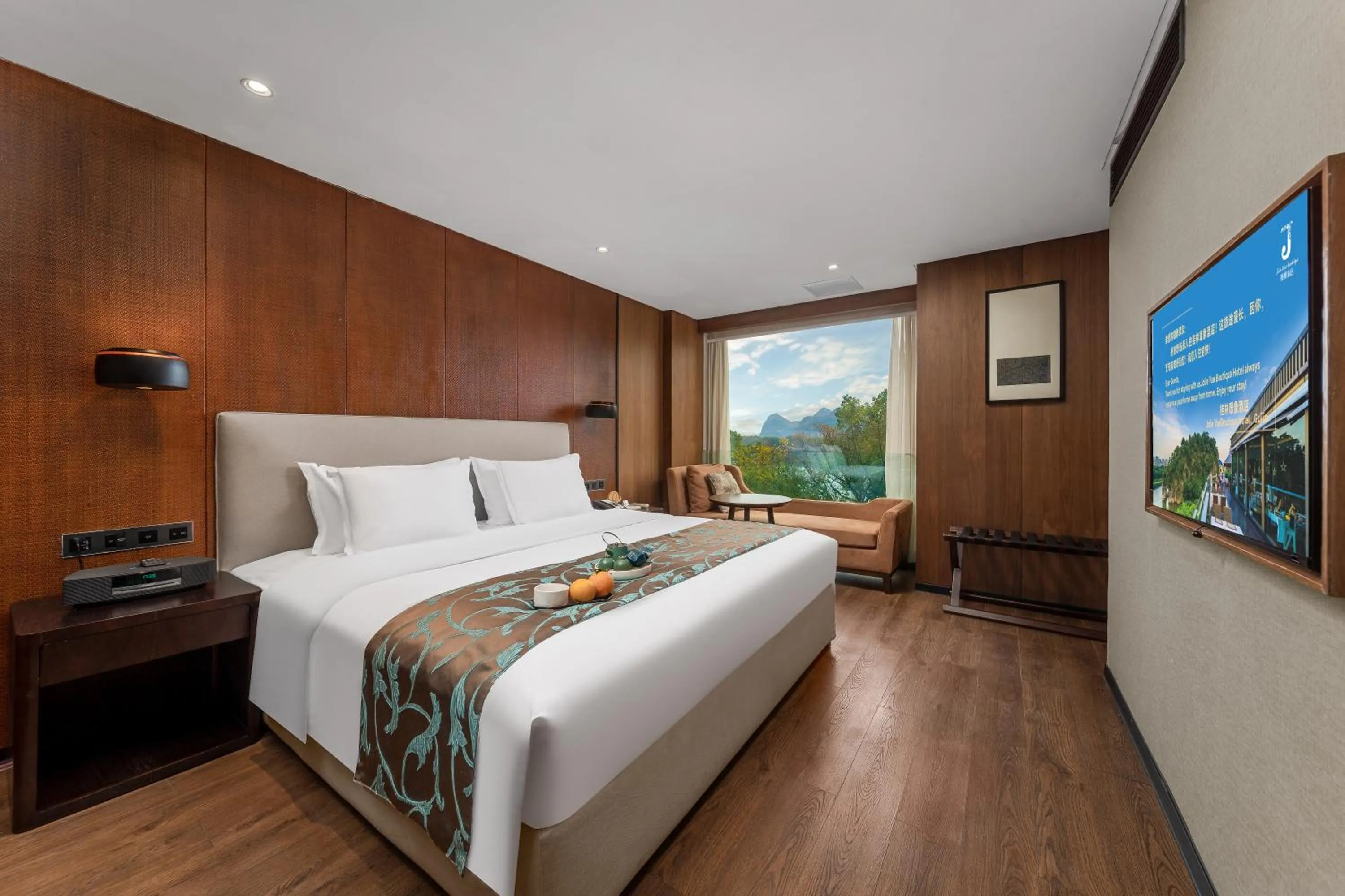 Bed in Jolie Vue Boutique Hotel Guilin (near Elephant Trunk Hill)