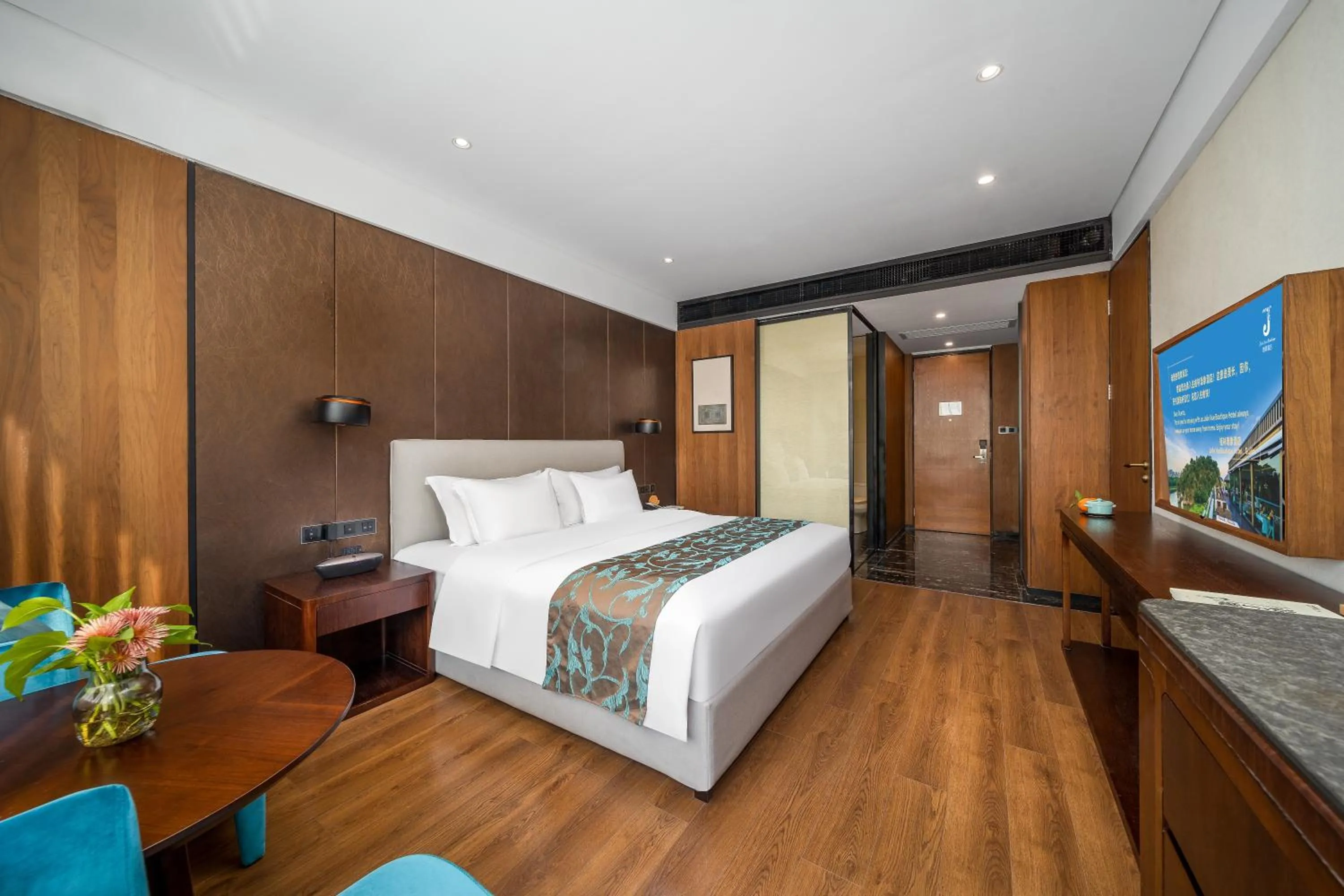 Bed in Jolie Vue Boutique Hotel Guilin (near Elephant Trunk Hill)