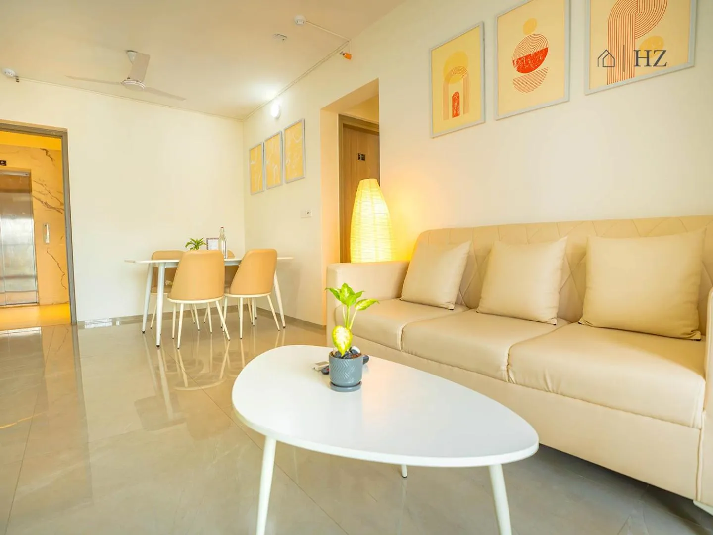 Living room in Z Bliss Suites, BKC