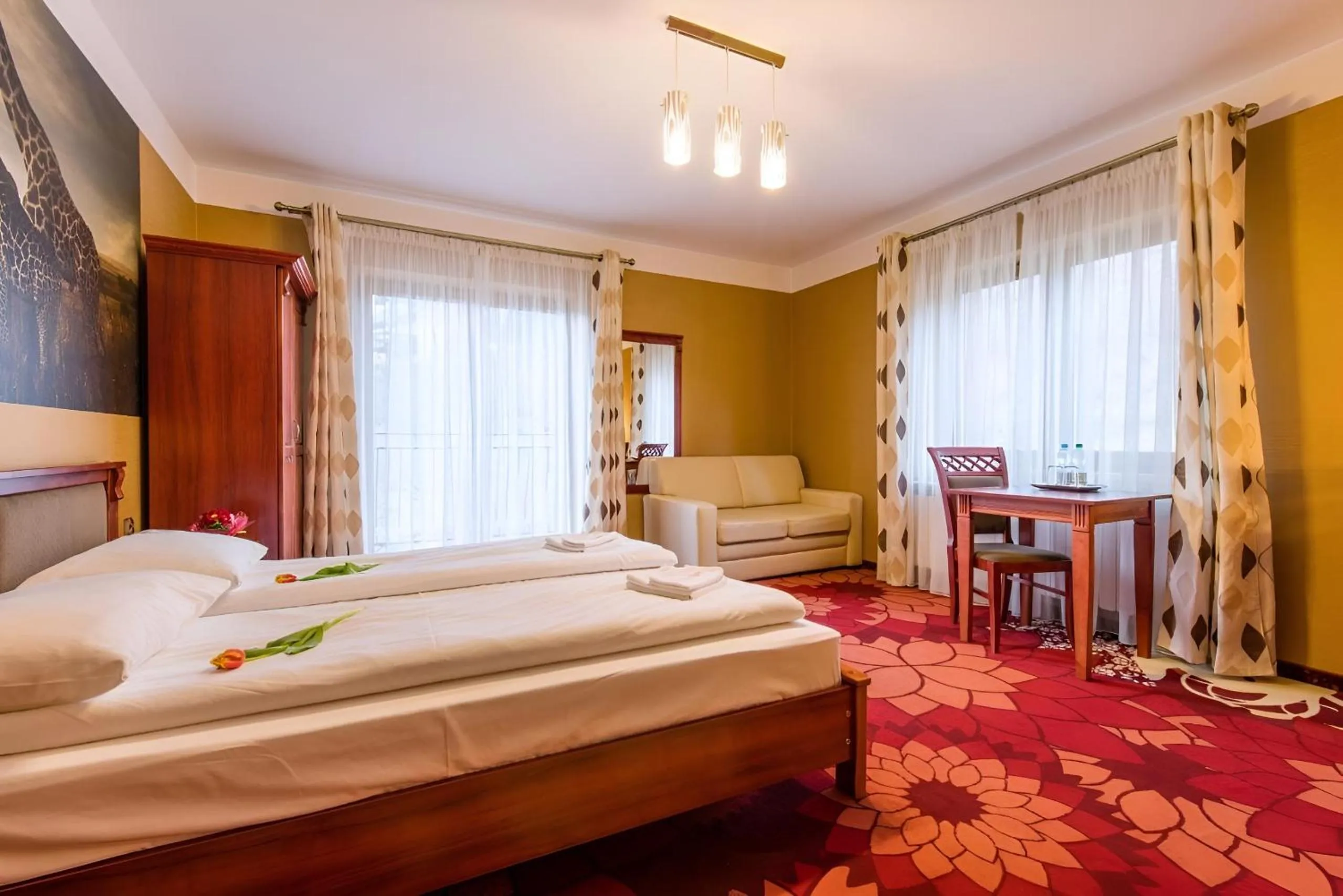 View (from property/room), Bed in Hotel Karolek