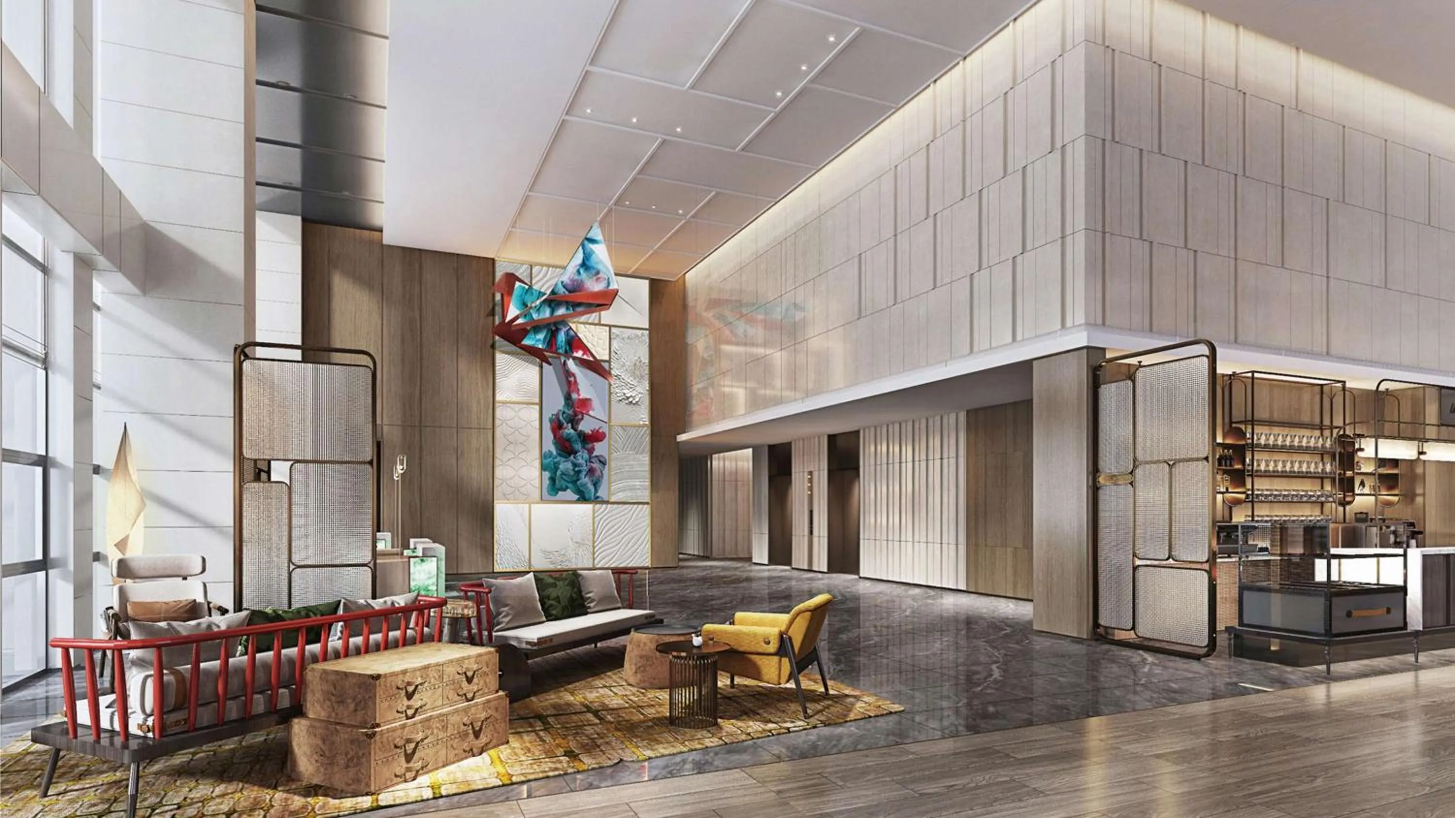 Lobby or reception in Hotel Plume Chengdu, Tapestry Collection By Hilton