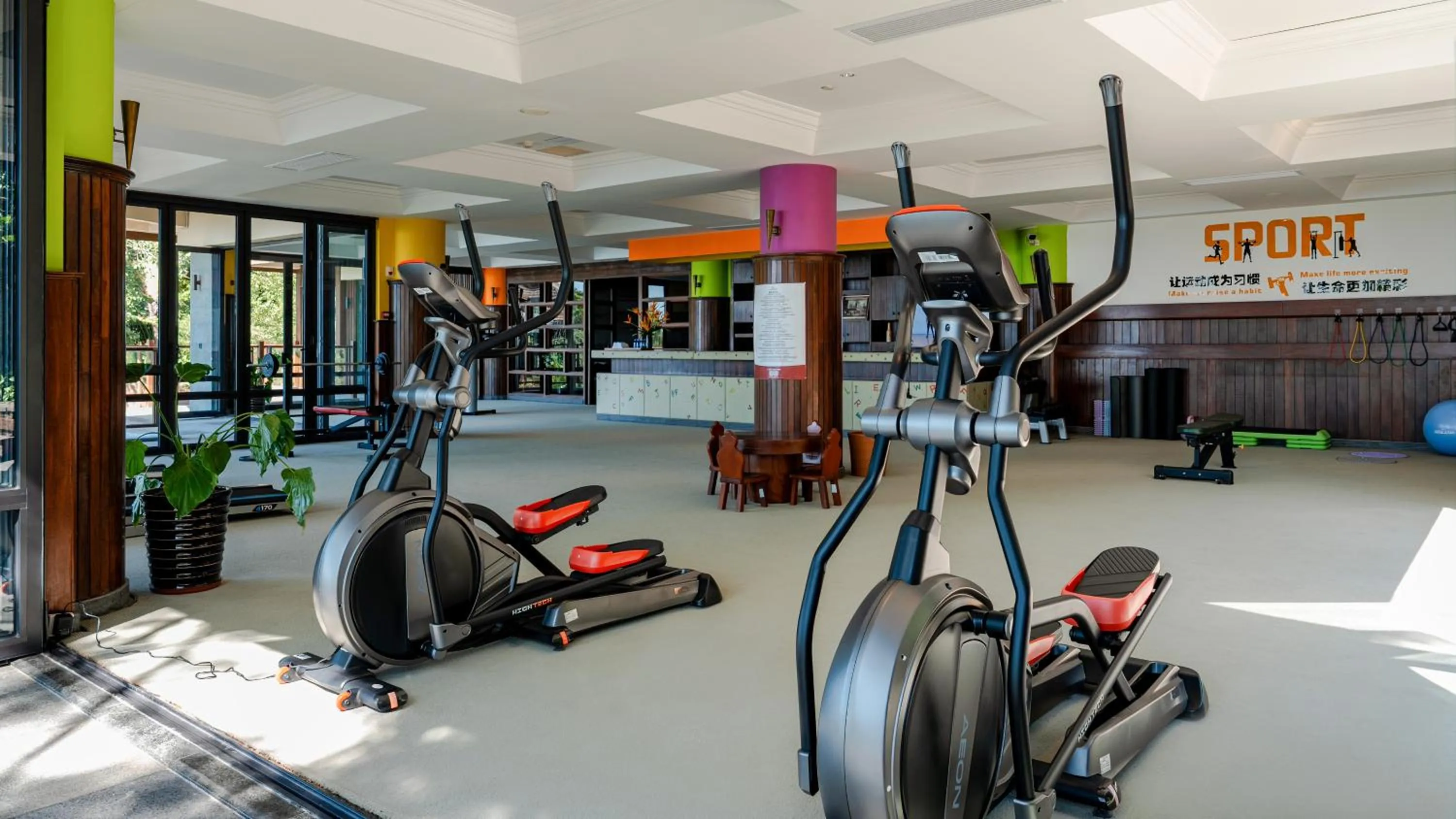Fitness centre/facilities in Yalong Bay Earthly Paradise Birds Nest Resort （Mountain Villas)