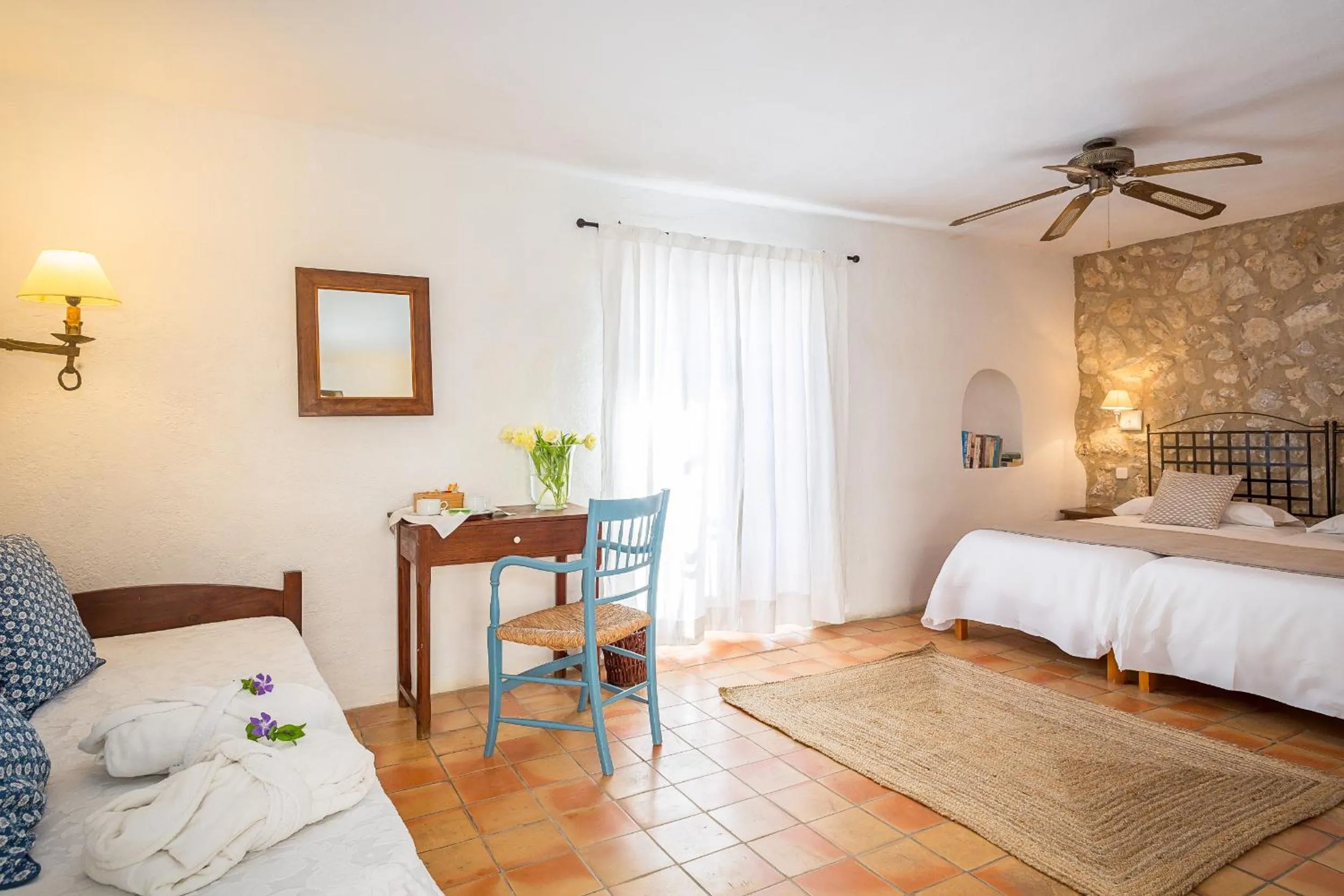 Bedroom, Bed in Finca Es Castell