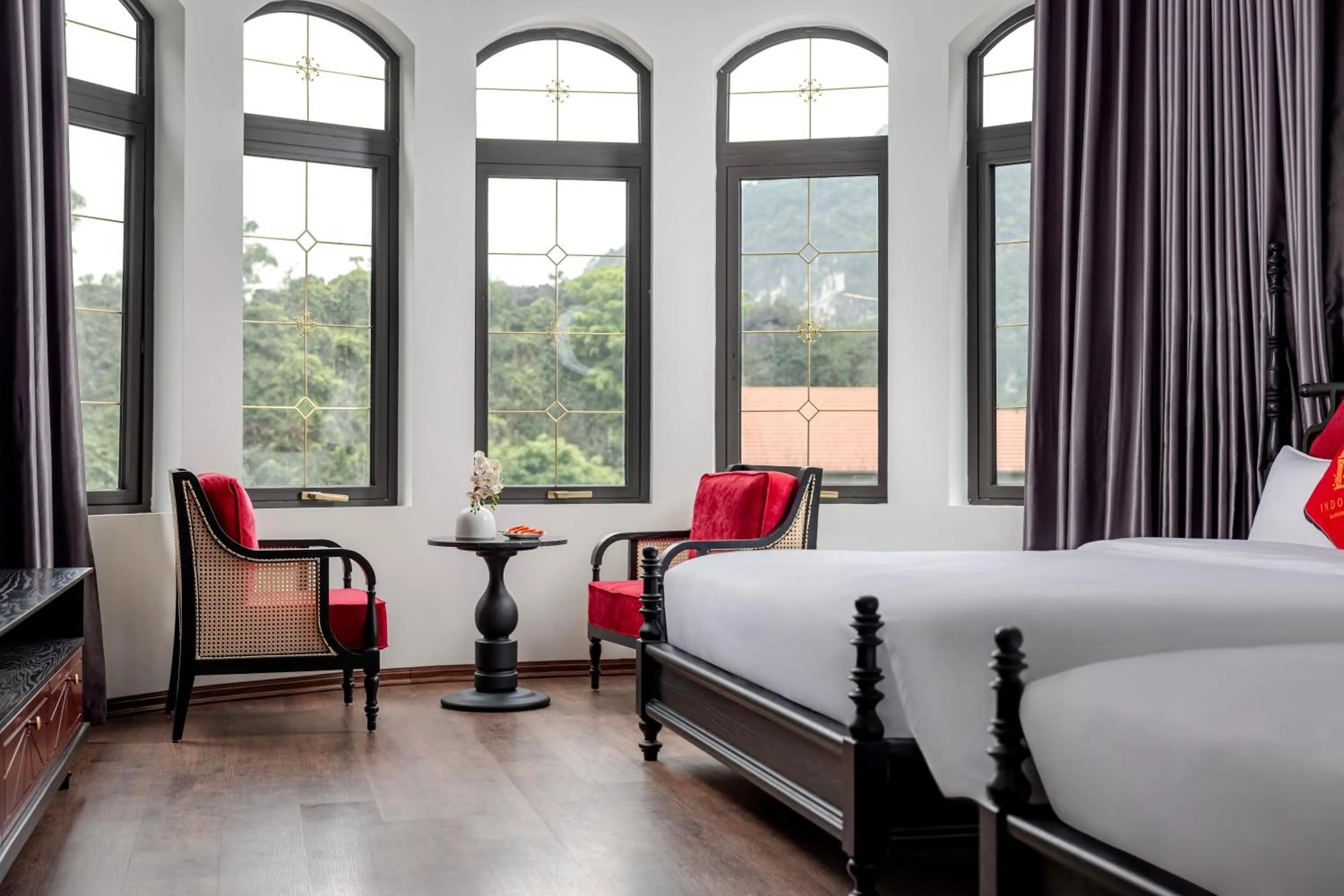 View (from property/room), Bed in Indochine Boutique Hotel Ninh Bình