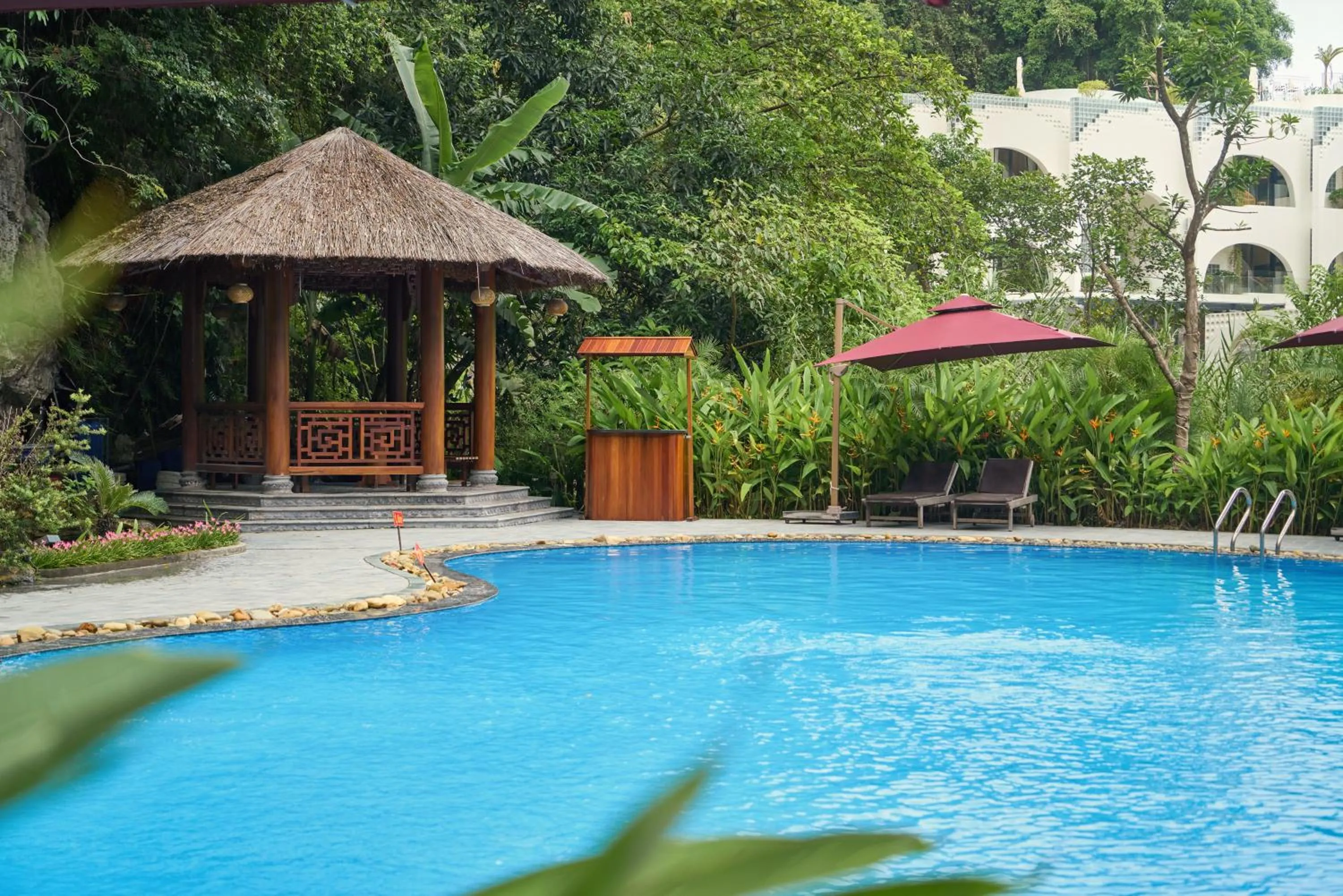 Pool view in Indochine Boutique Hotel Ninh Bình