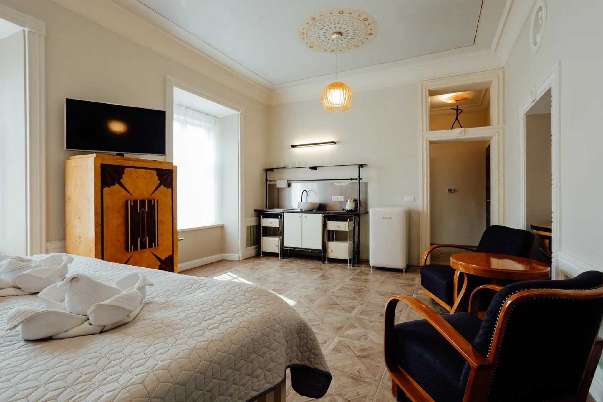 Photo of the whole room, Bed in Opera apartments - Mestský palác