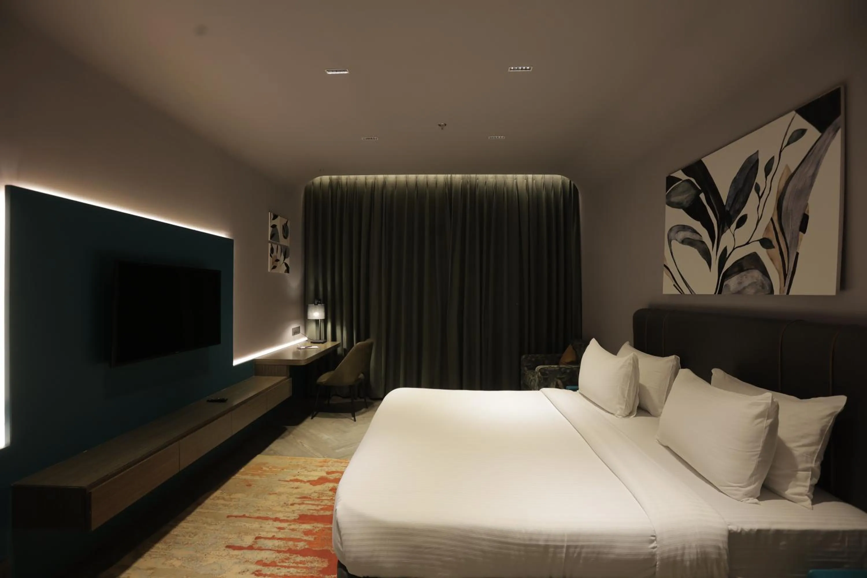 Bed in Palm Springs Resort