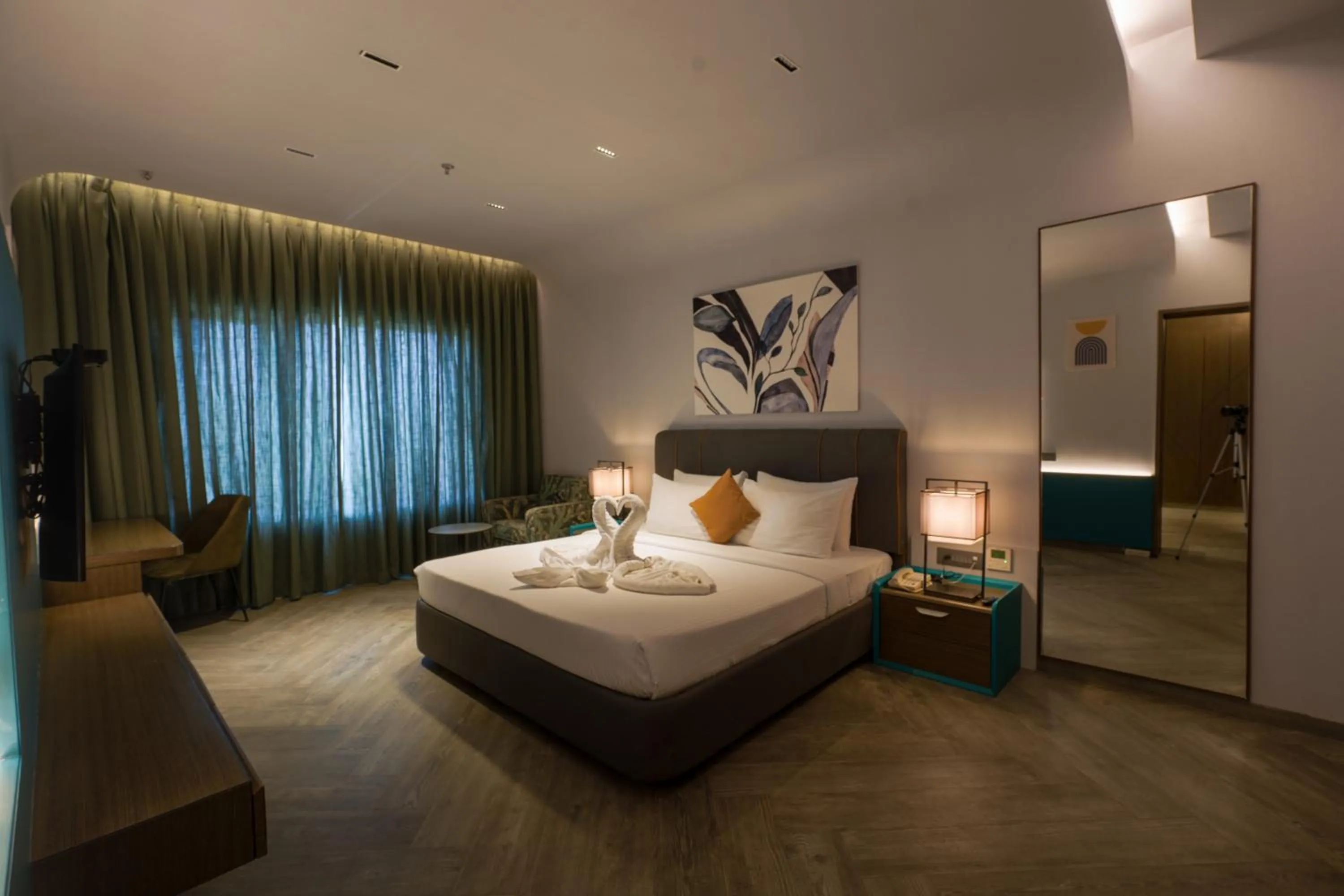 Bed in Palm Springs Resort