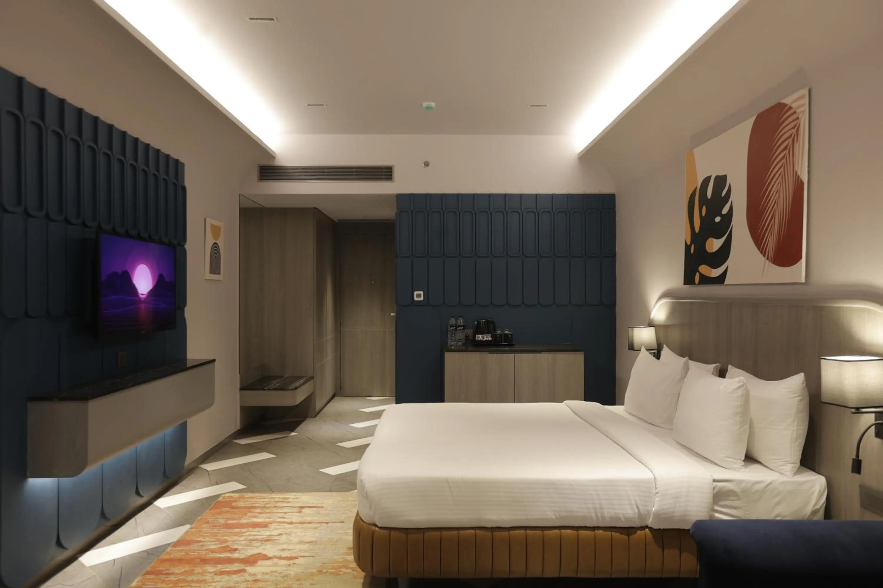 Bed in Palm Springs Resort