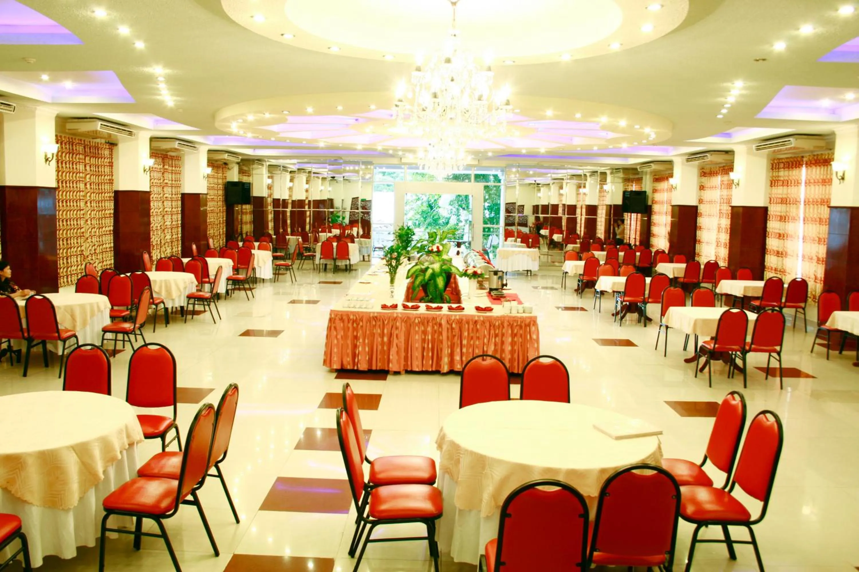 Dining area in Angella Hotel