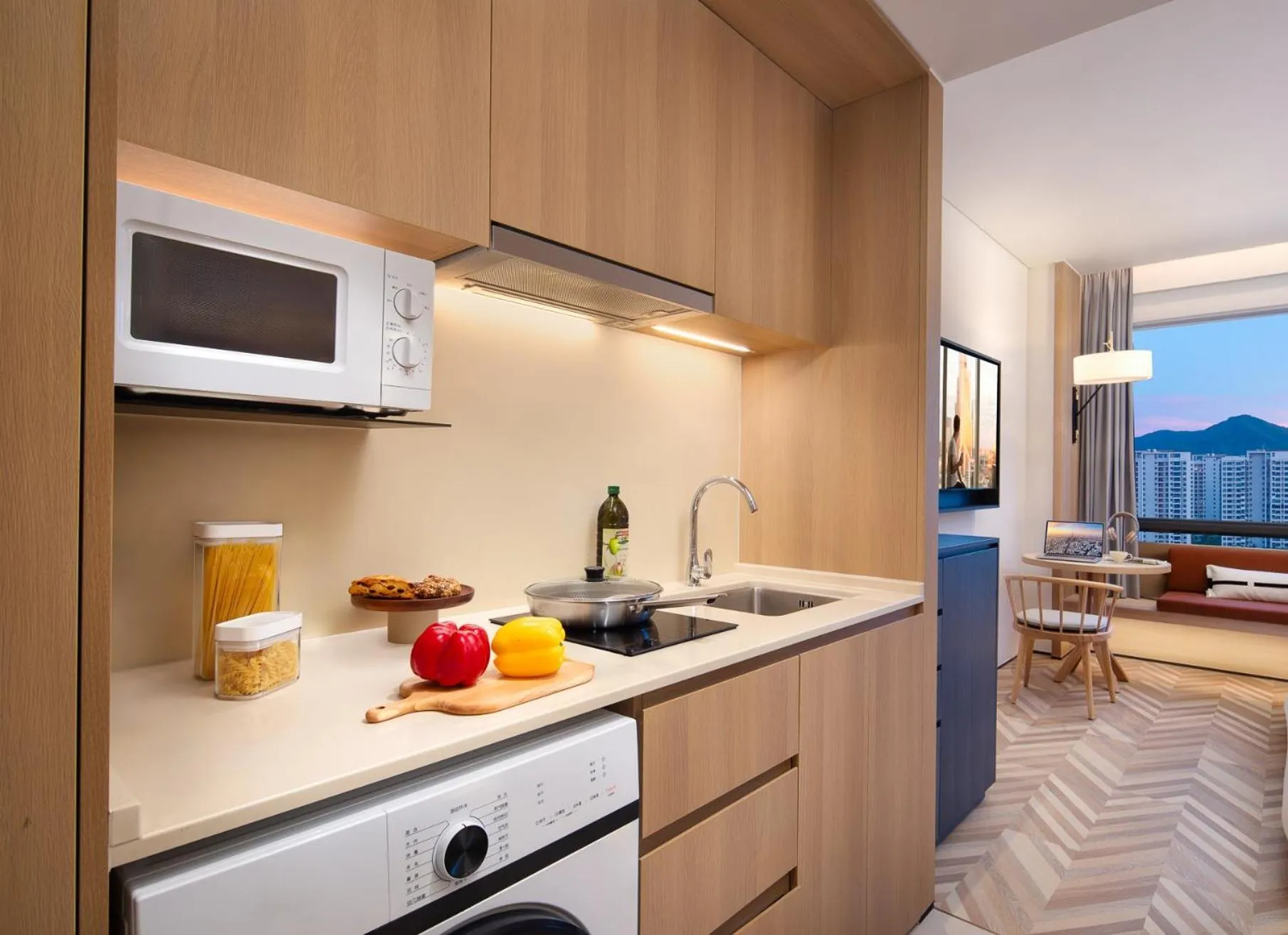 Kitchen or kitchenette in Citadines Yazhou Bay Sanya