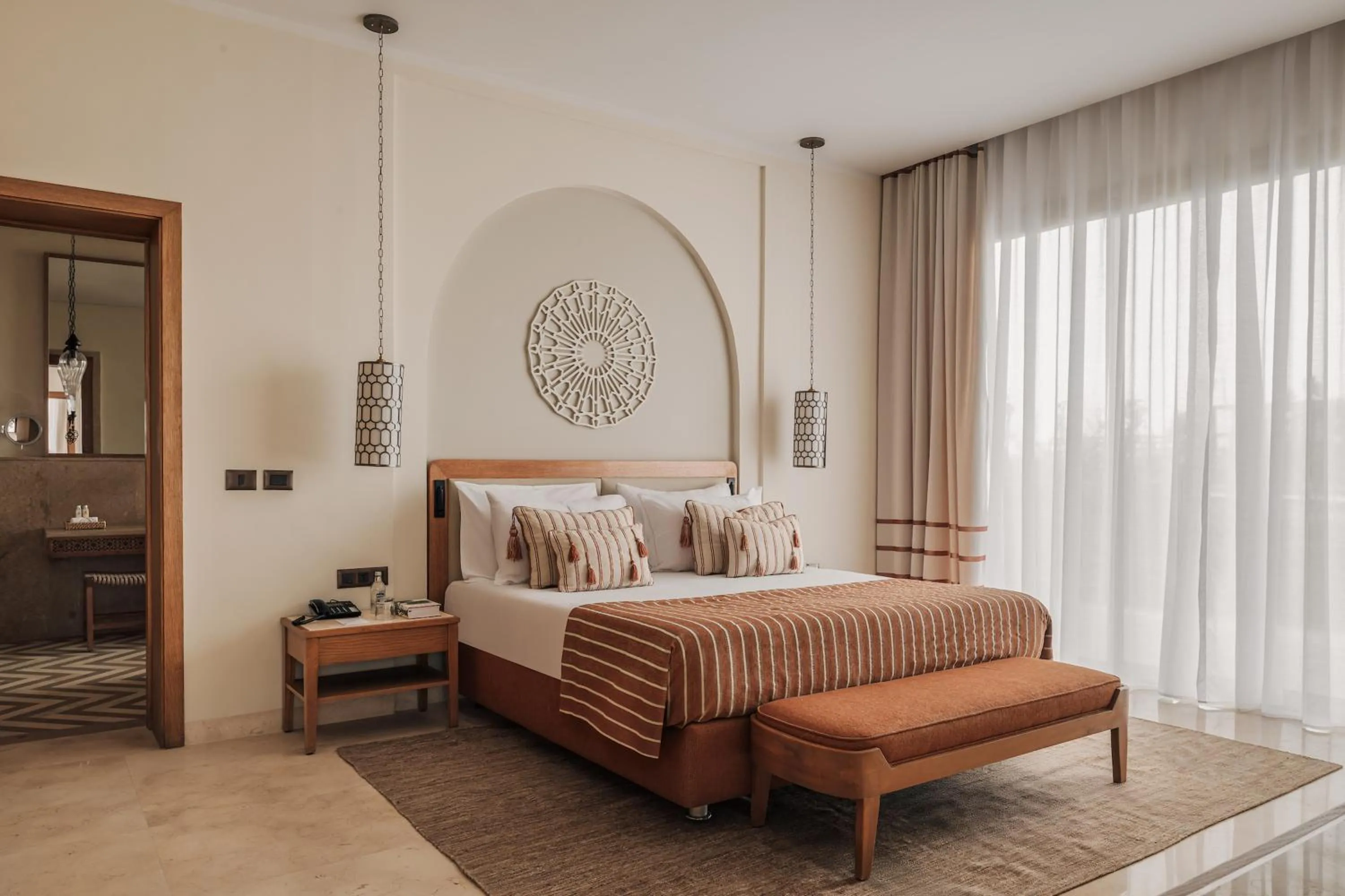 Bedroom, Bed in Sakhra Hotel & Spa, Almaza Bay