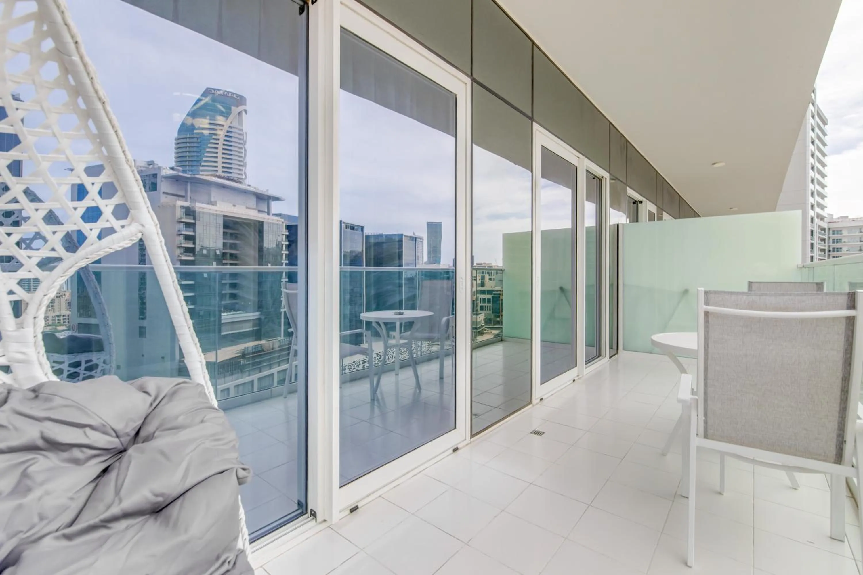 Balcony/Terrace in GLOBALSTAY. Luxury Apartments Near The Dubai Canal