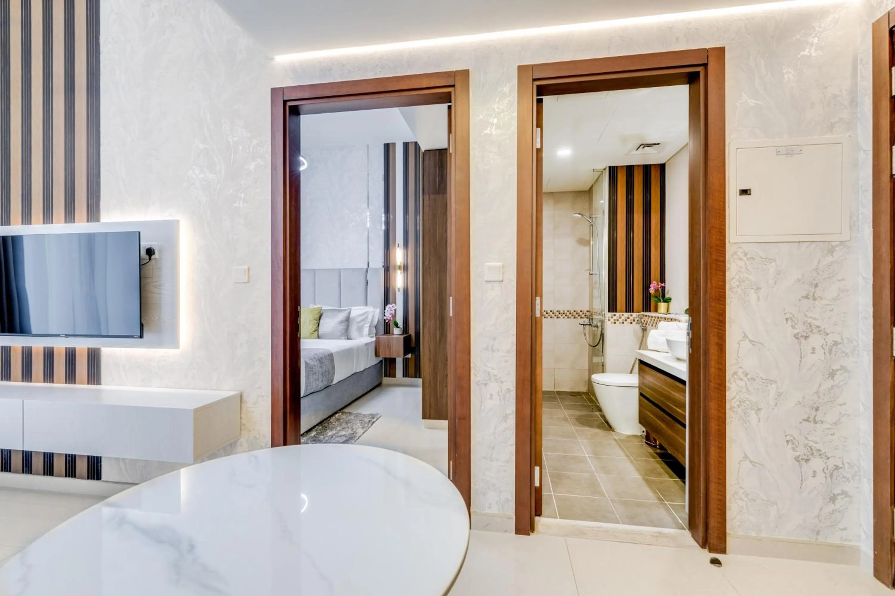 Bathroom in GLOBALSTAY. Luxury Apartments Near The Dubai Canal