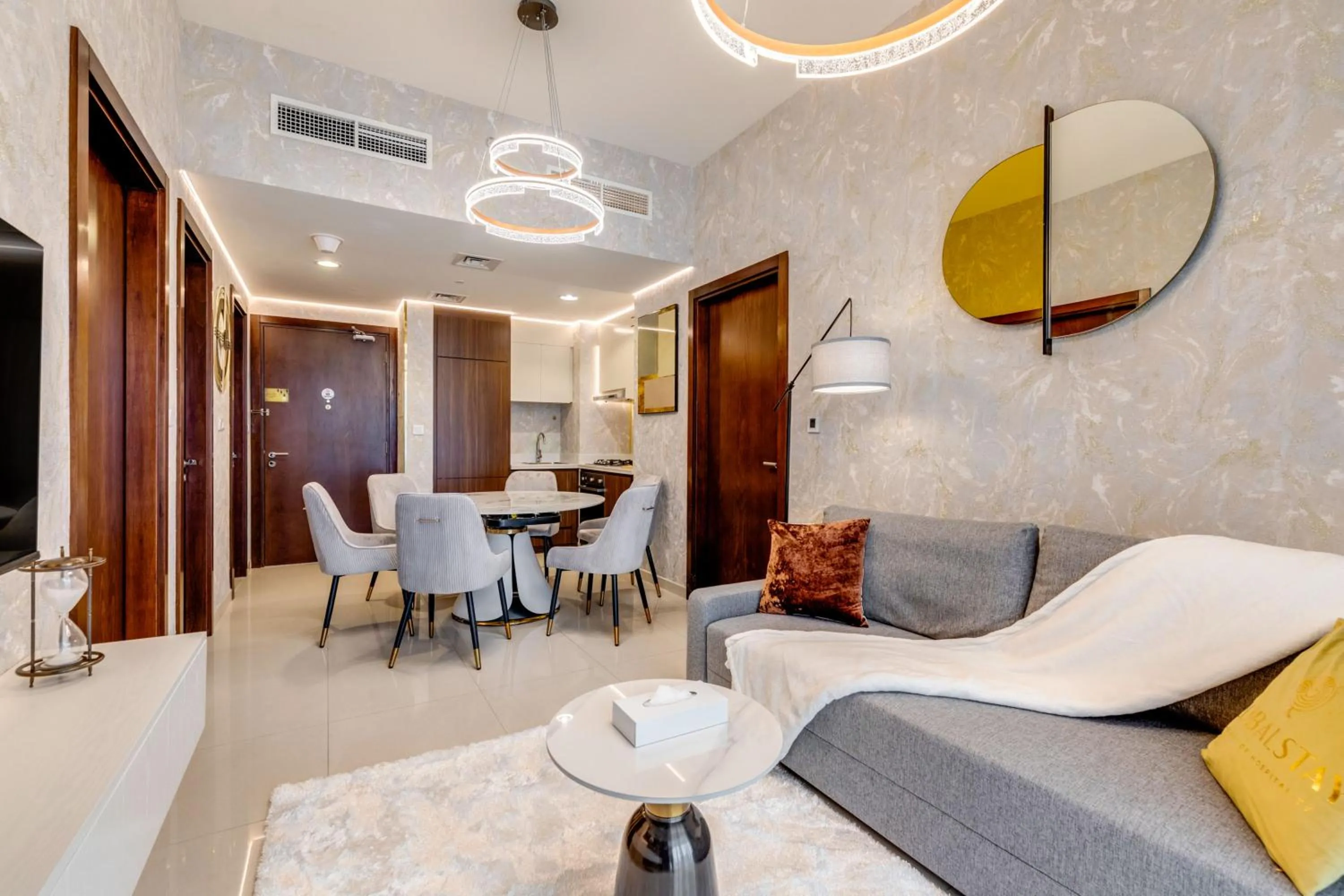 Living room in GLOBALSTAY. Luxury Apartments Near The Dubai Canal