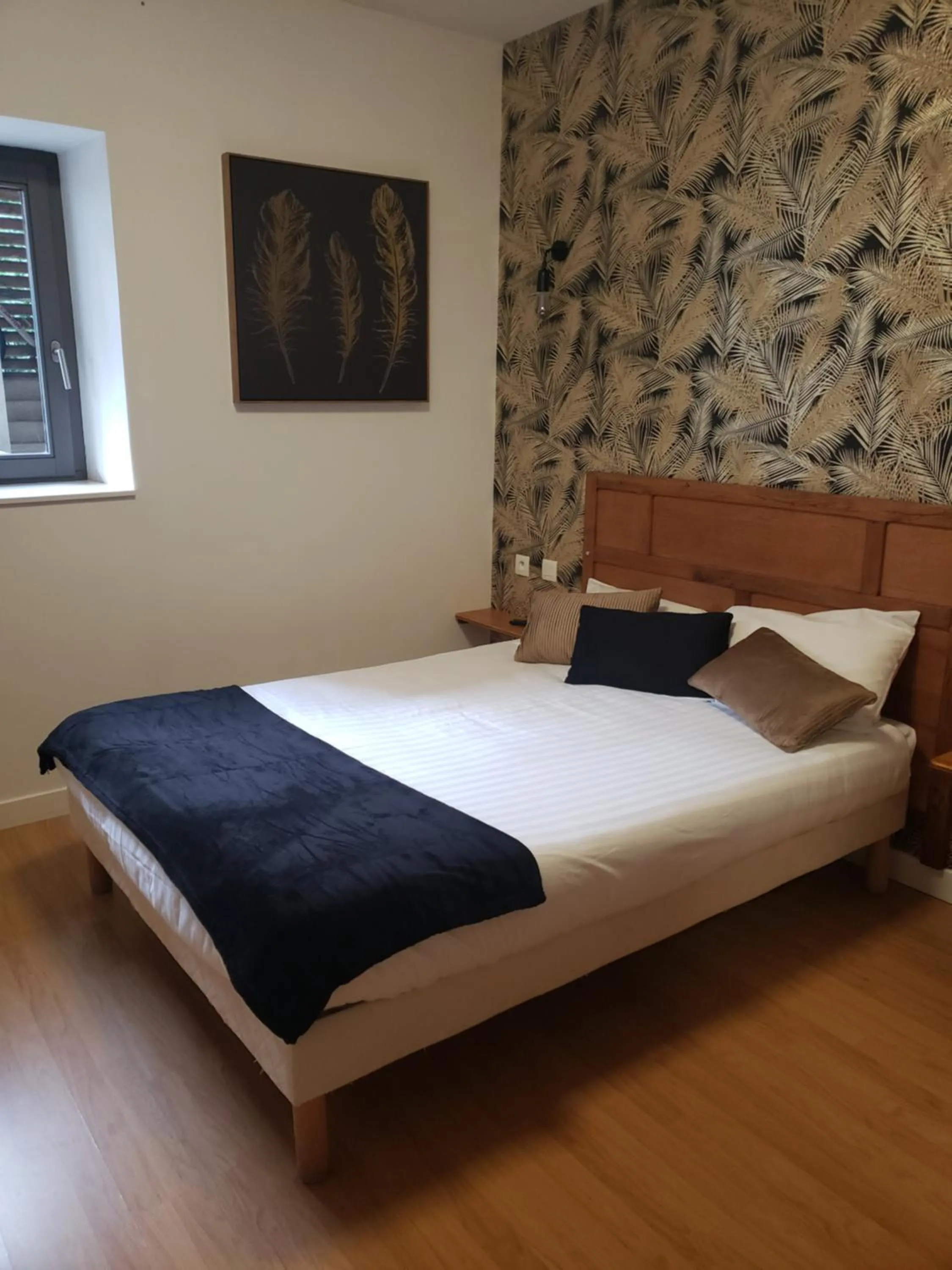 Bedroom, Bed in Restaurant Hôtel du Vercors