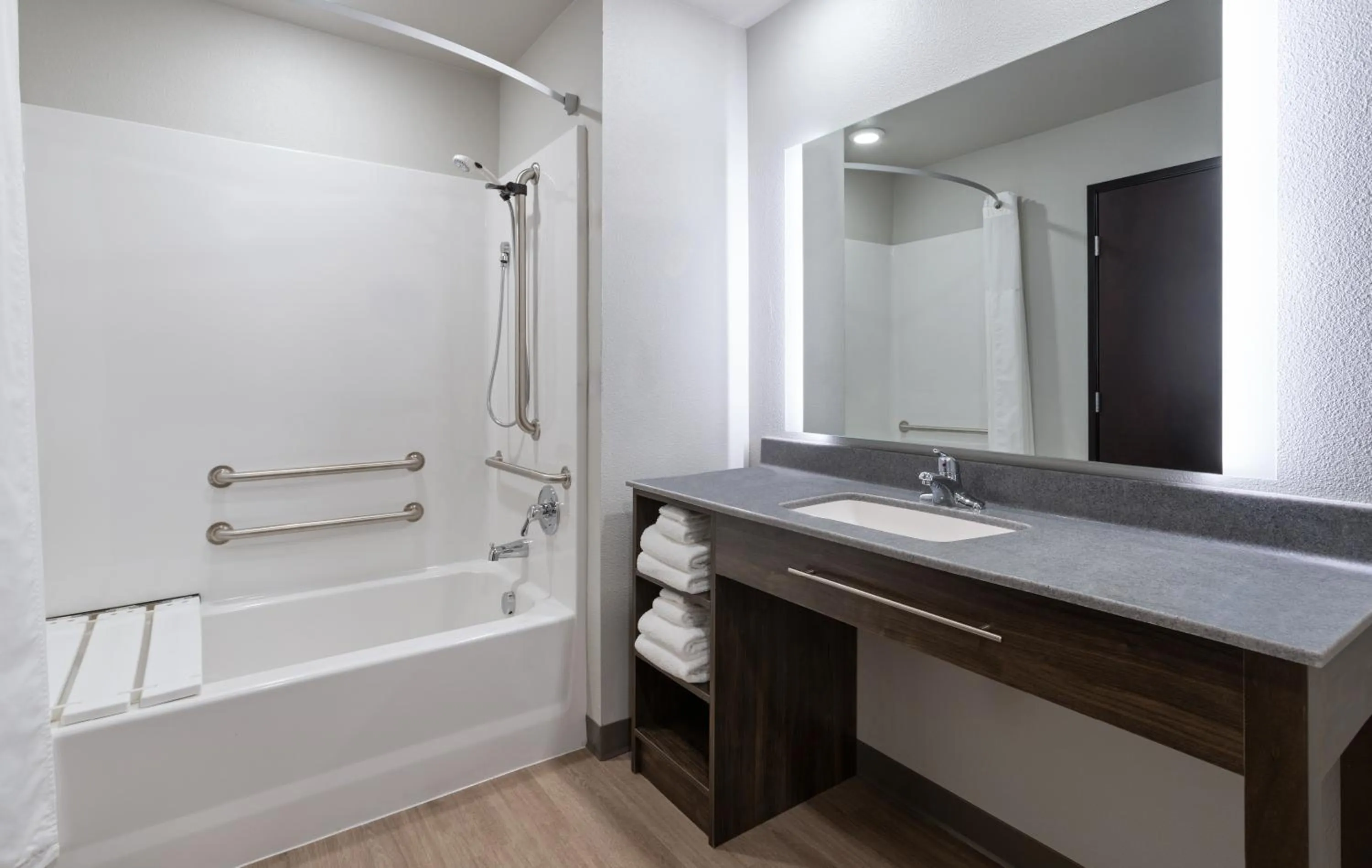 Bathroom in My Place Hotel-Mitchell SD