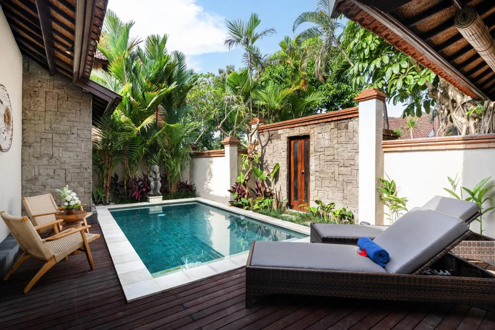 Pool view in Svarga Bebek Villas