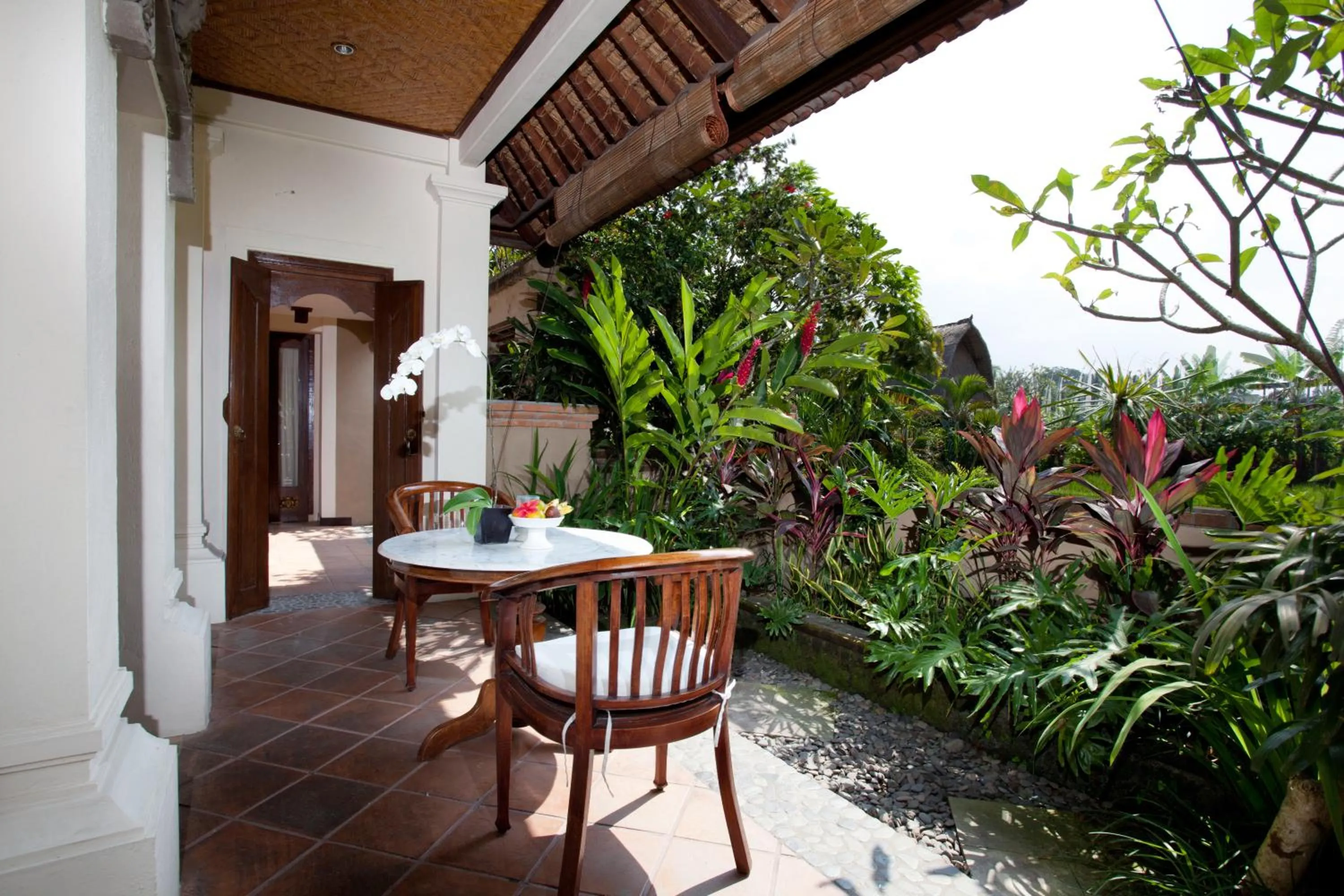 Garden view in Svarga Bebek Villas