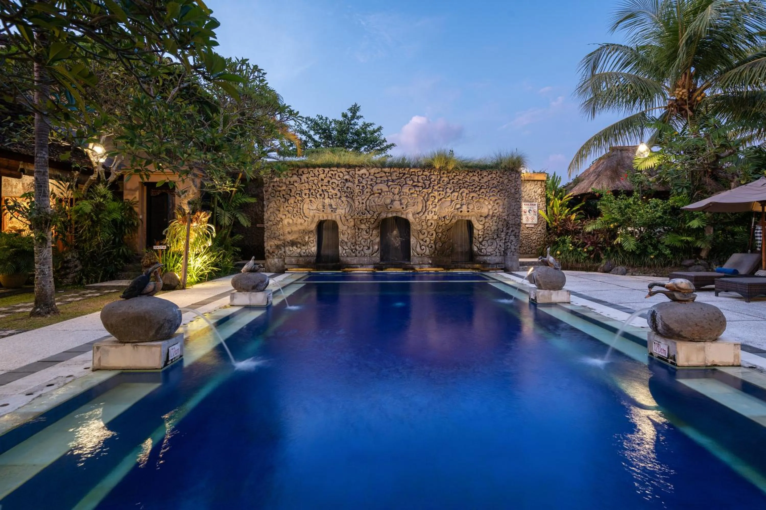 Swimming pool in Svarga Bebek Villas