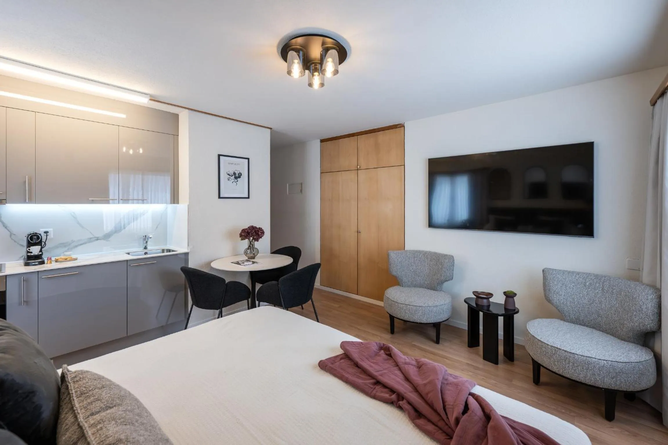 Bed in Chalet-Hotel Larix