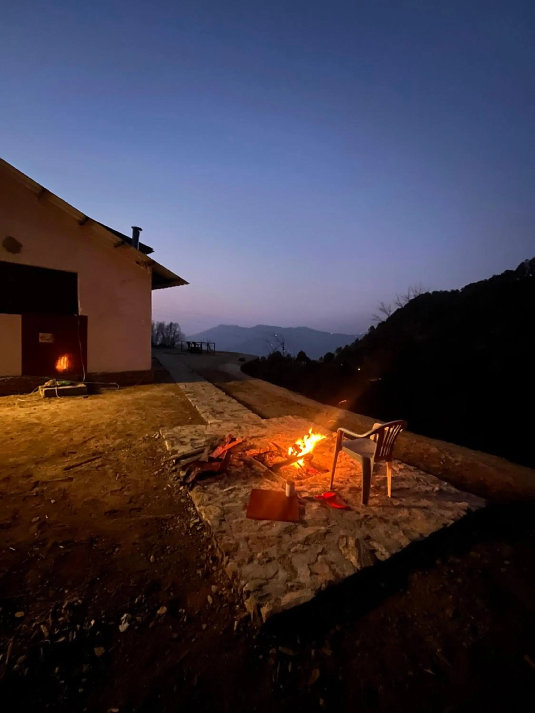 fireplace in Burans Kot Heritage Home - Ramgarh