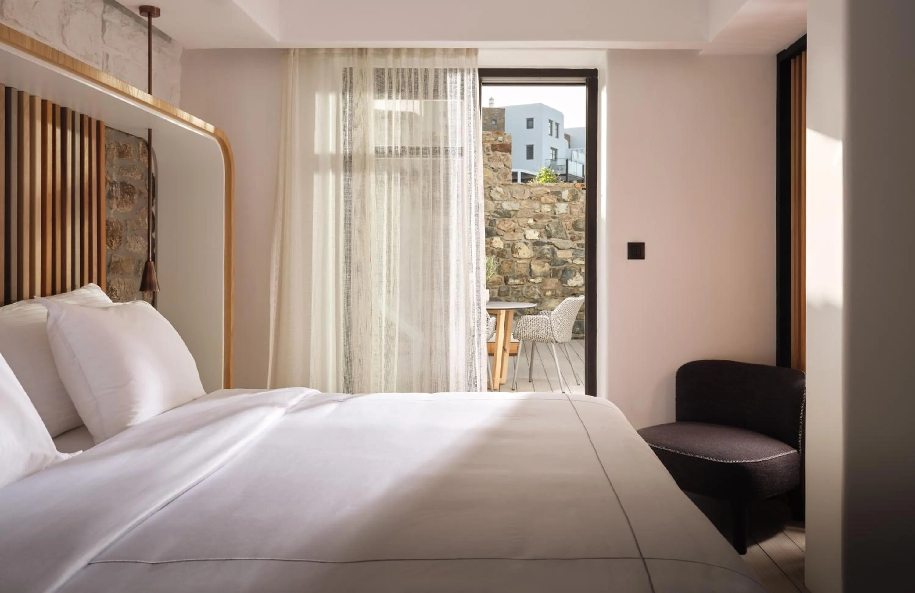 Patio, Bed in Semeli Coast Mykonos Curio Collection by Hilton