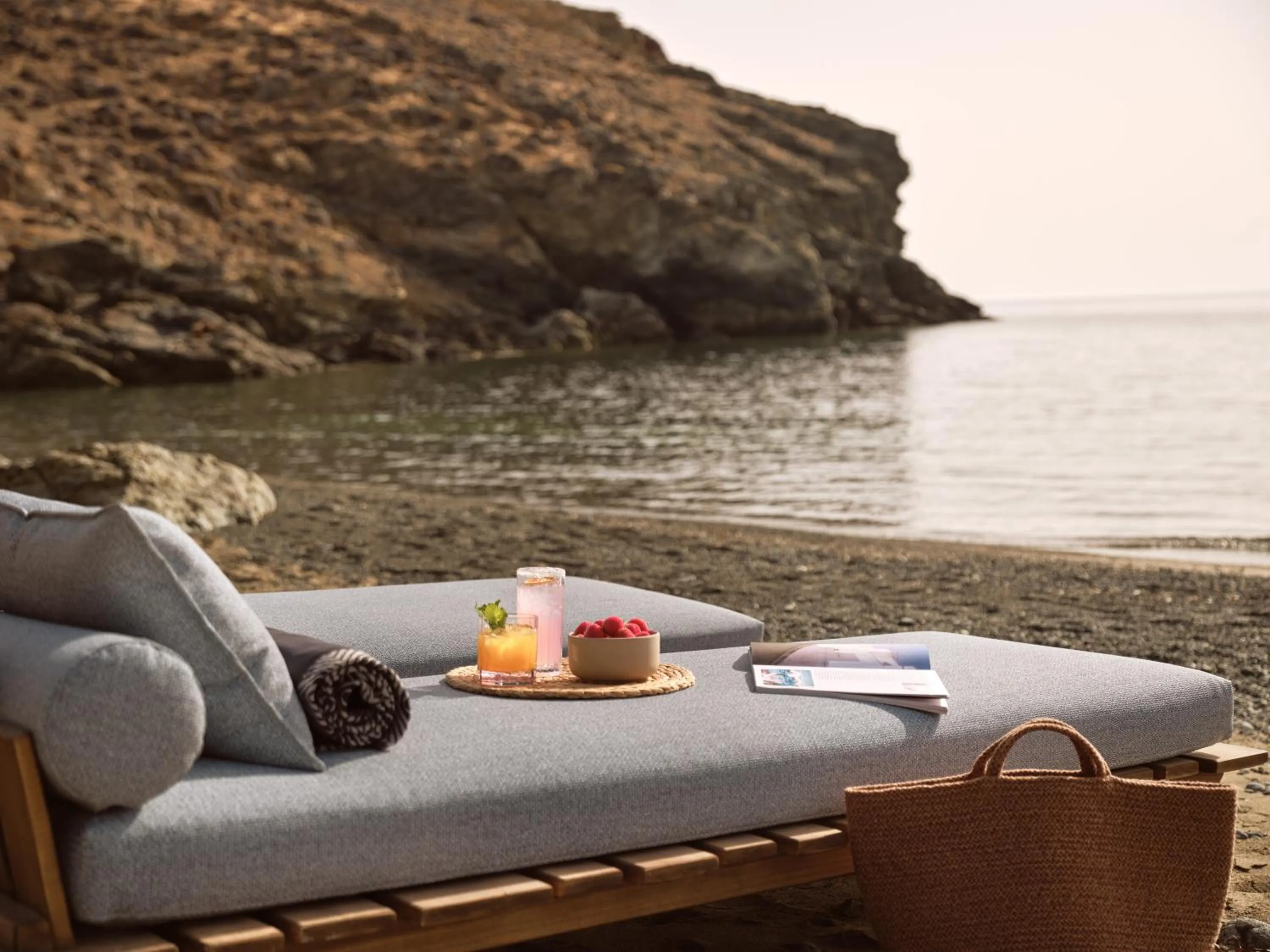 Beach in Semeli Coast Mykonos Curio Collection by Hilton