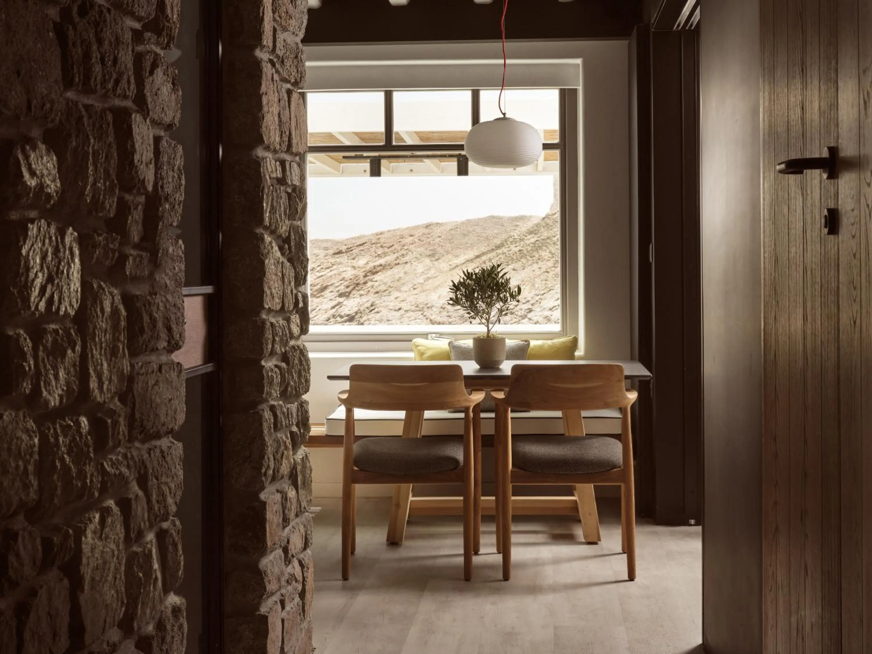 Living room in Semeli Coast Mykonos Curio Collection by Hilton