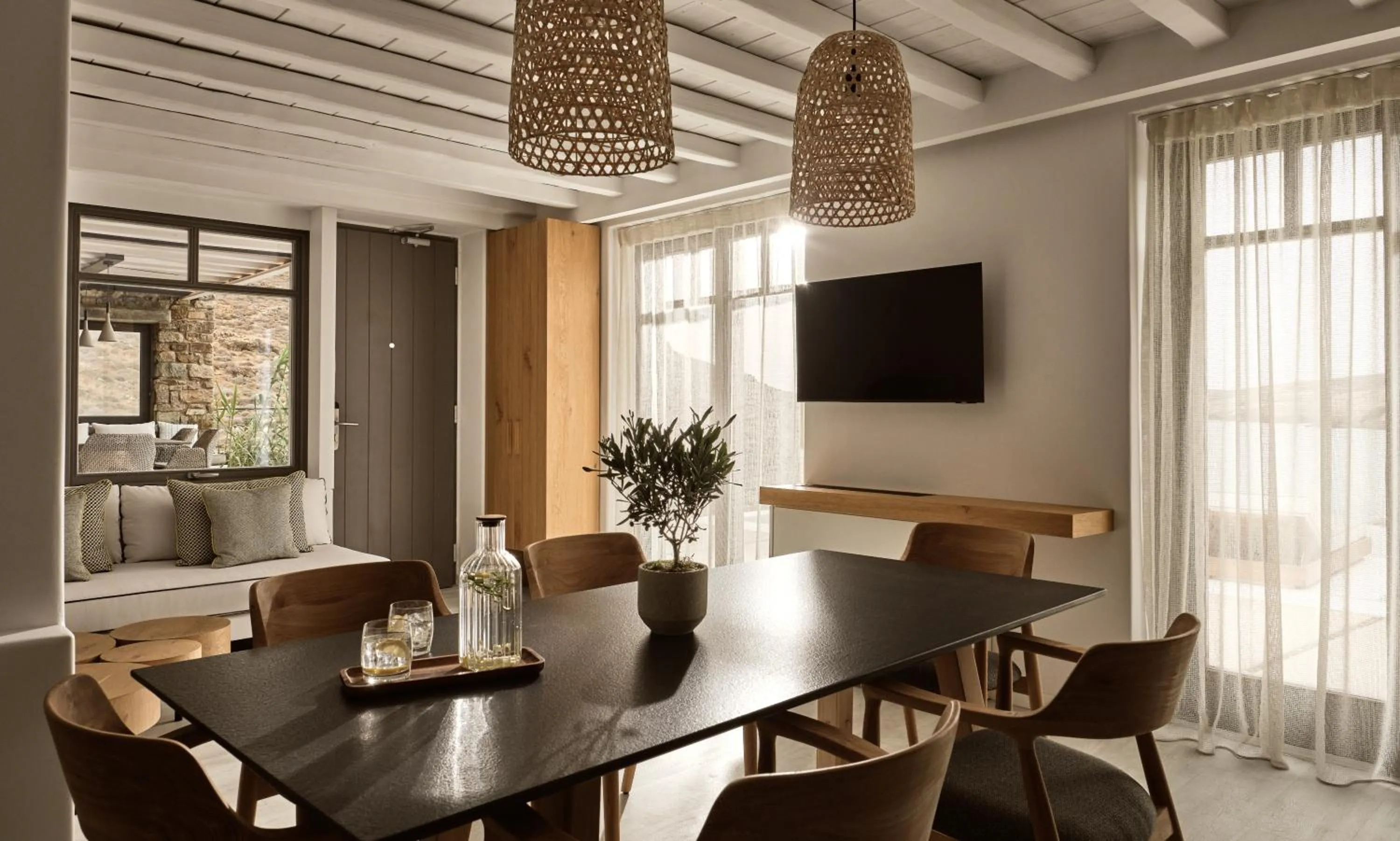 TV and multimedia in Semeli Coast Mykonos Curio Collection by Hilton