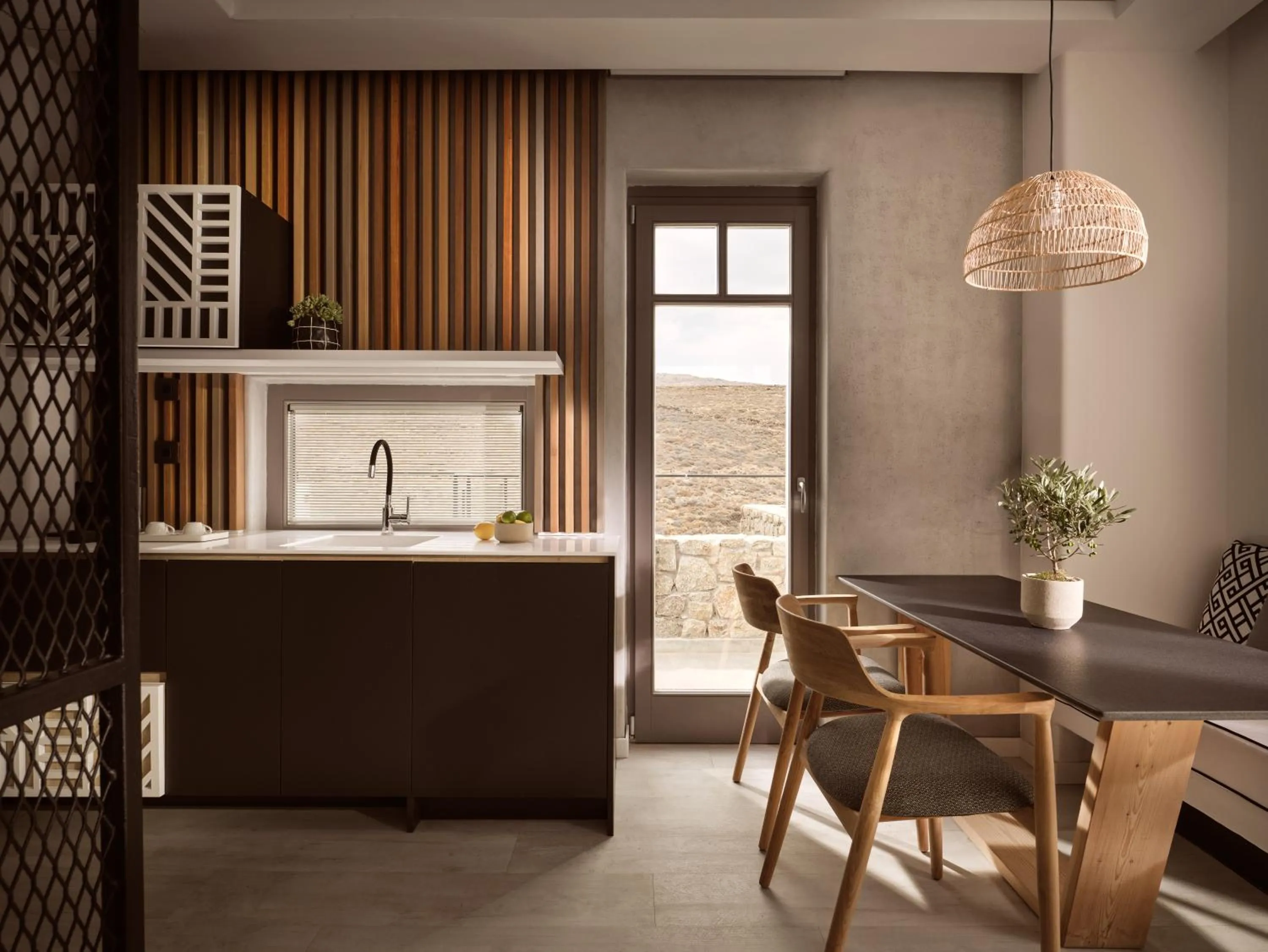 Kitchen or kitchenette in Semeli Coast Mykonos Curio Collection by Hilton