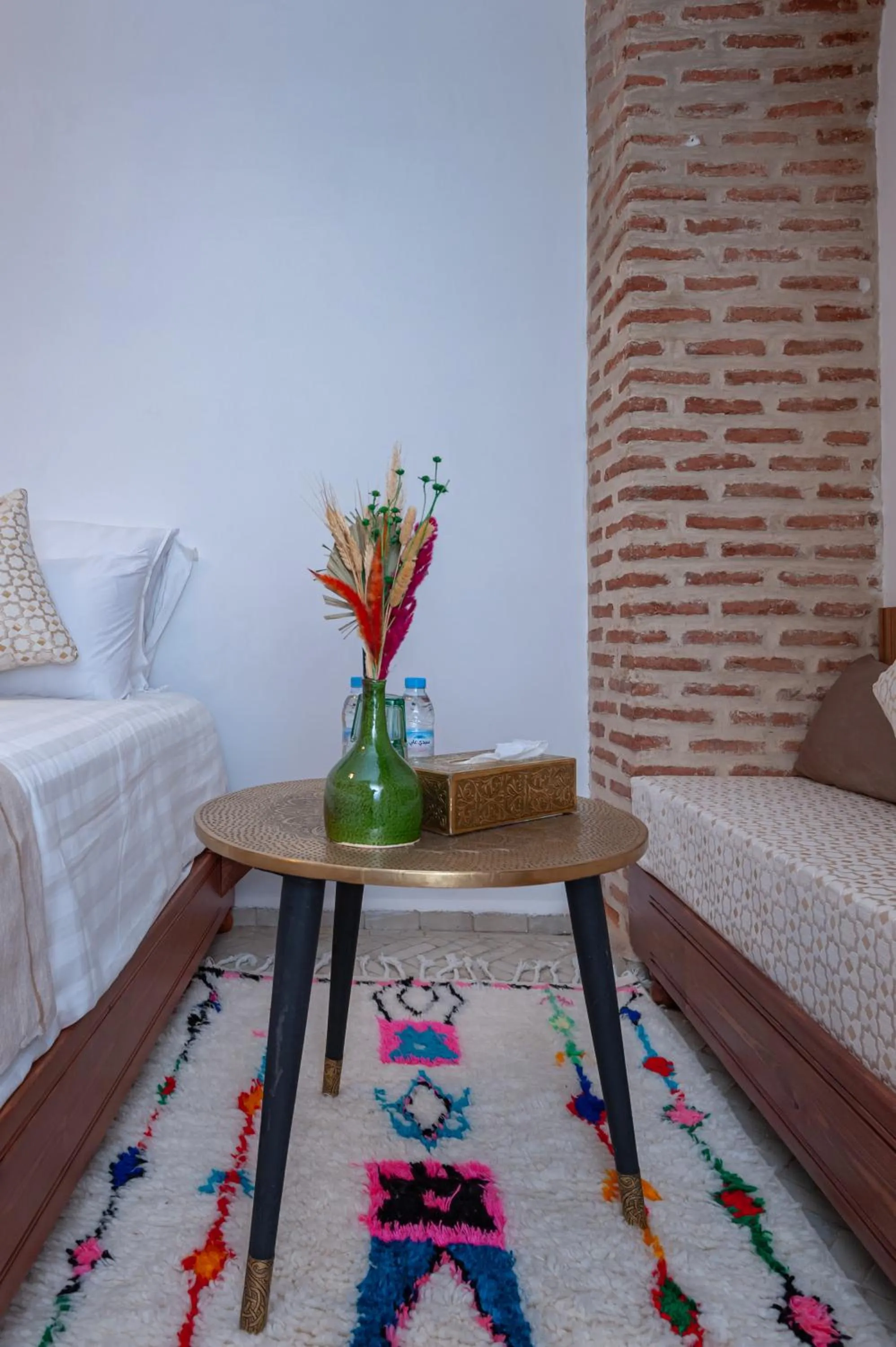 Seating area, Bed in Riad Amalia