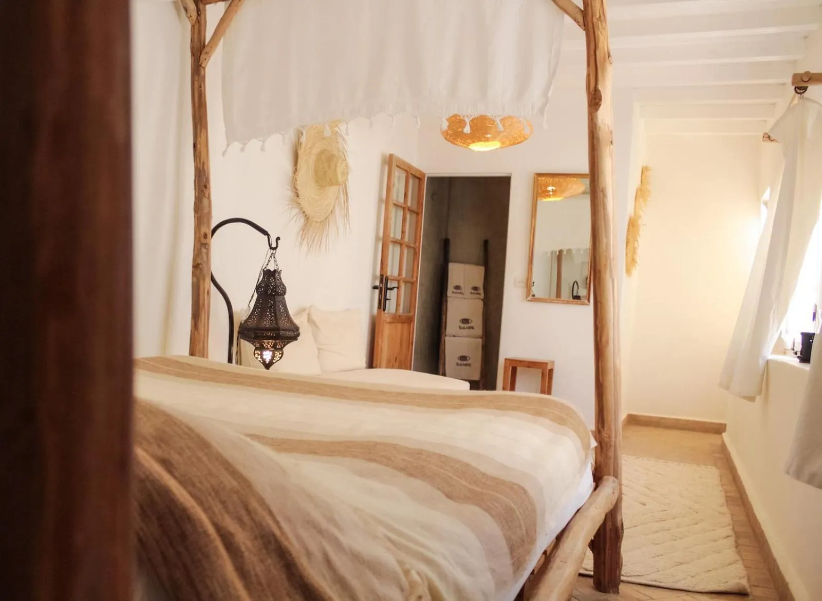 Bathroom, Bed in Riad Baladin