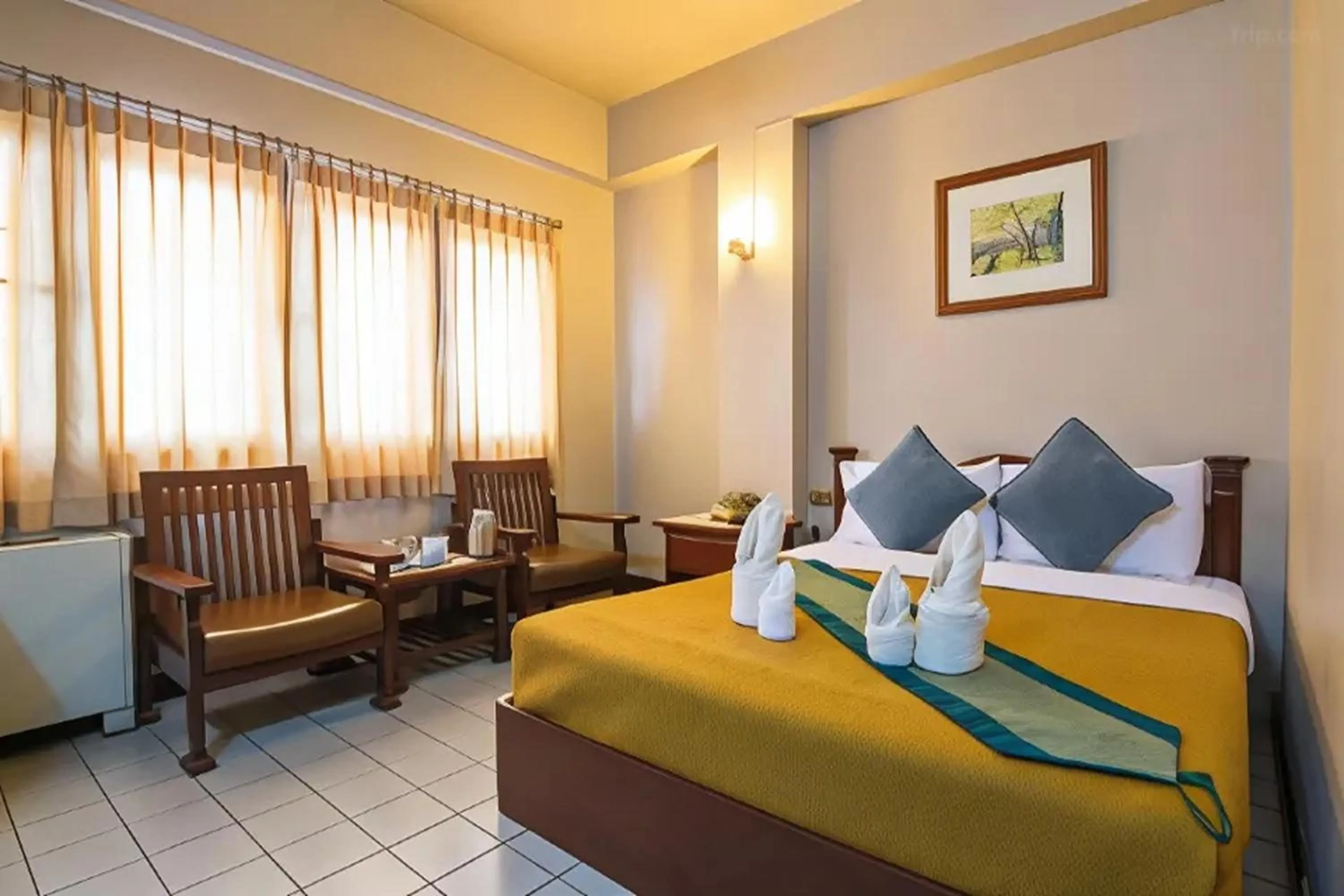 Bed in Khelang Nakorn Hotel