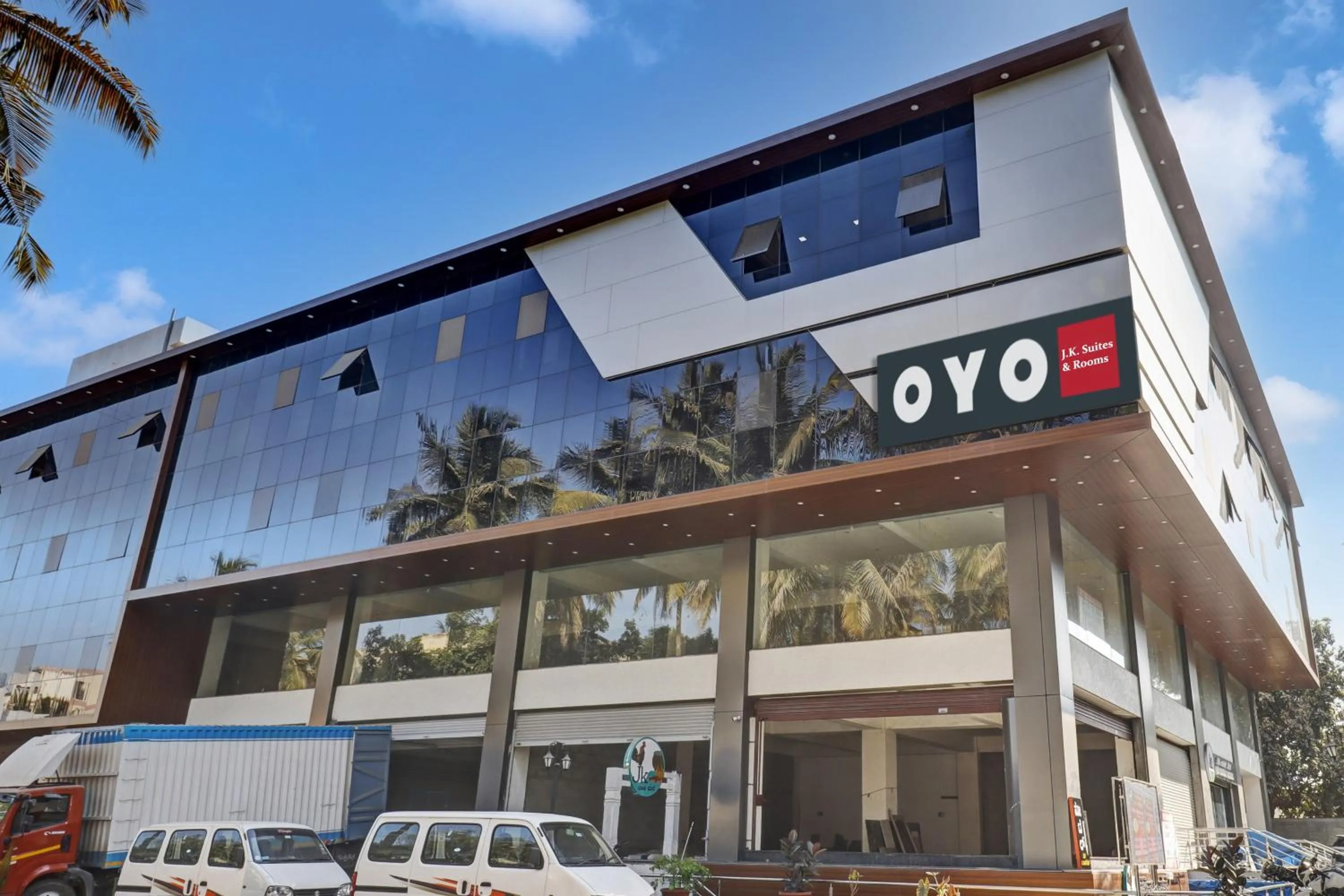 Facade/entrance in Hotel O J.K. Suites & Rooms