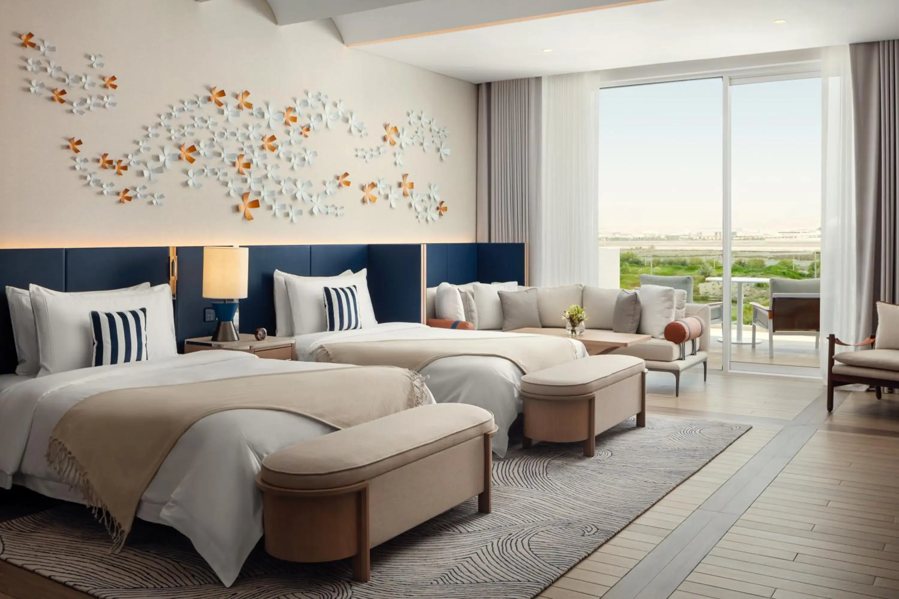 Deluxe Twin Room with Balcony in The St. Regis Al Mouj Muscat Resort Deluxe Twin Room with Balcony in The St. Regis Al Mouj Muscat Resort