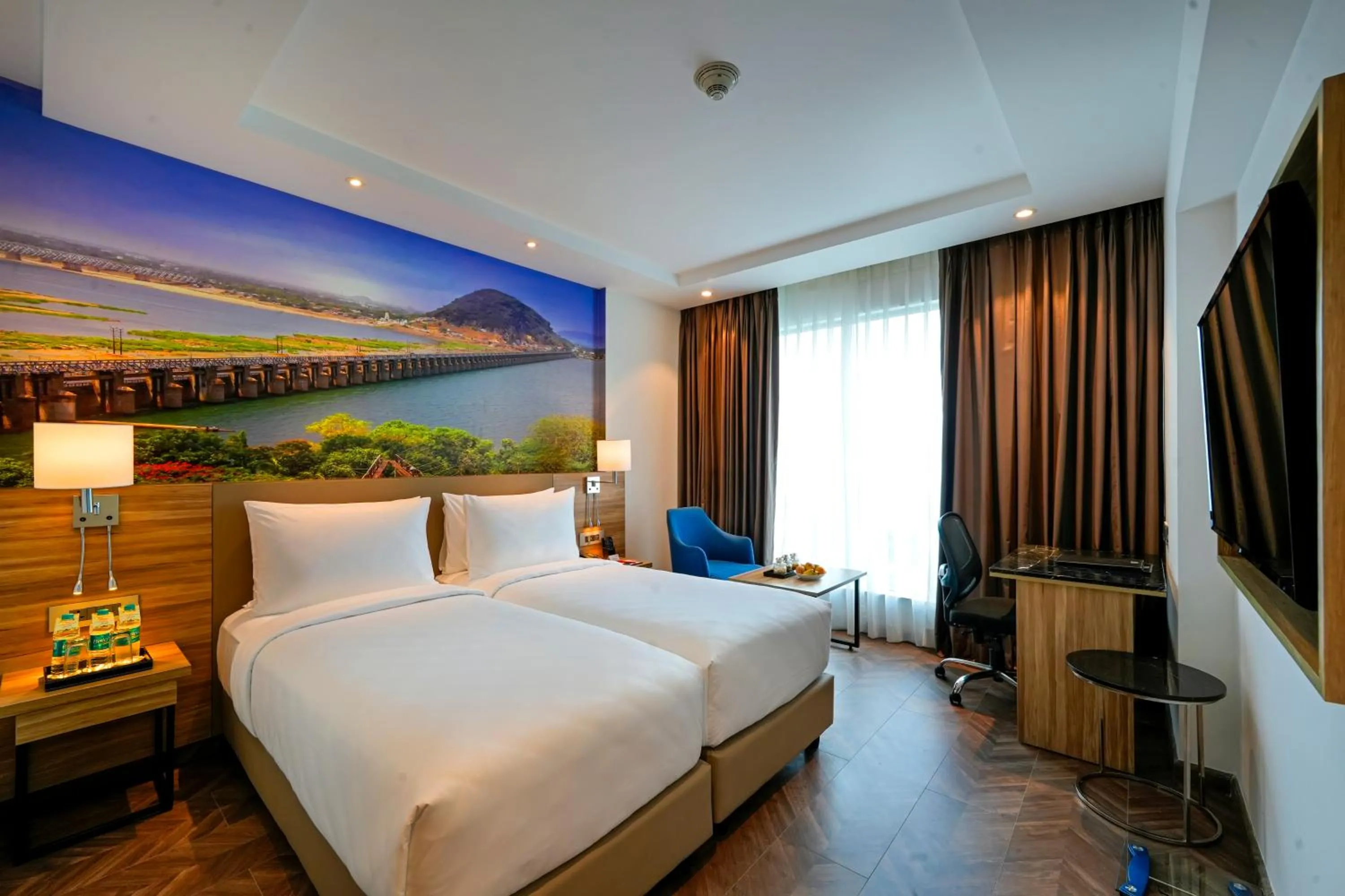 Bedroom, Bed in Grand Vijayawada by GRT Hotels