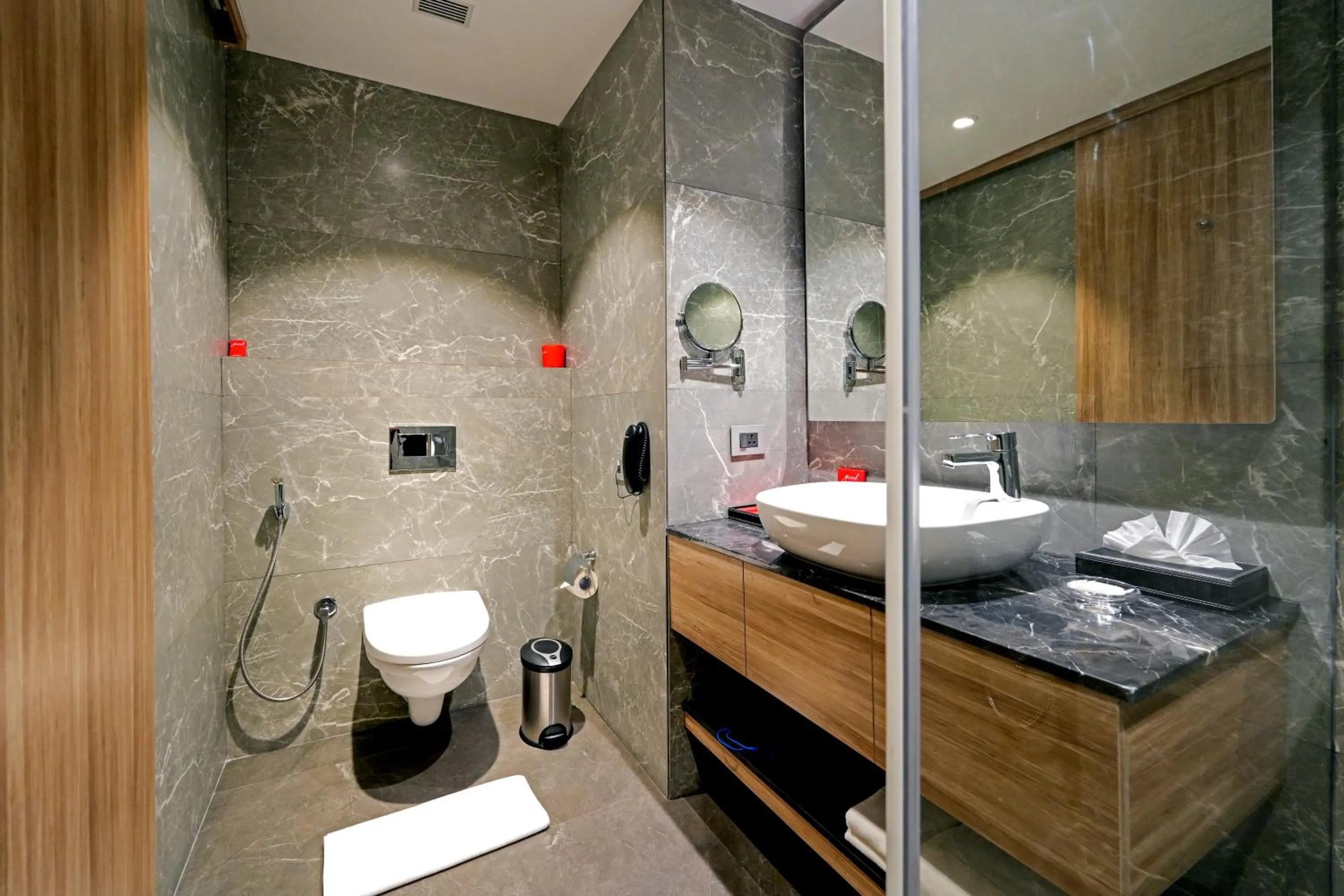 Bathroom in Grand Vijayawada by GRT Hotels