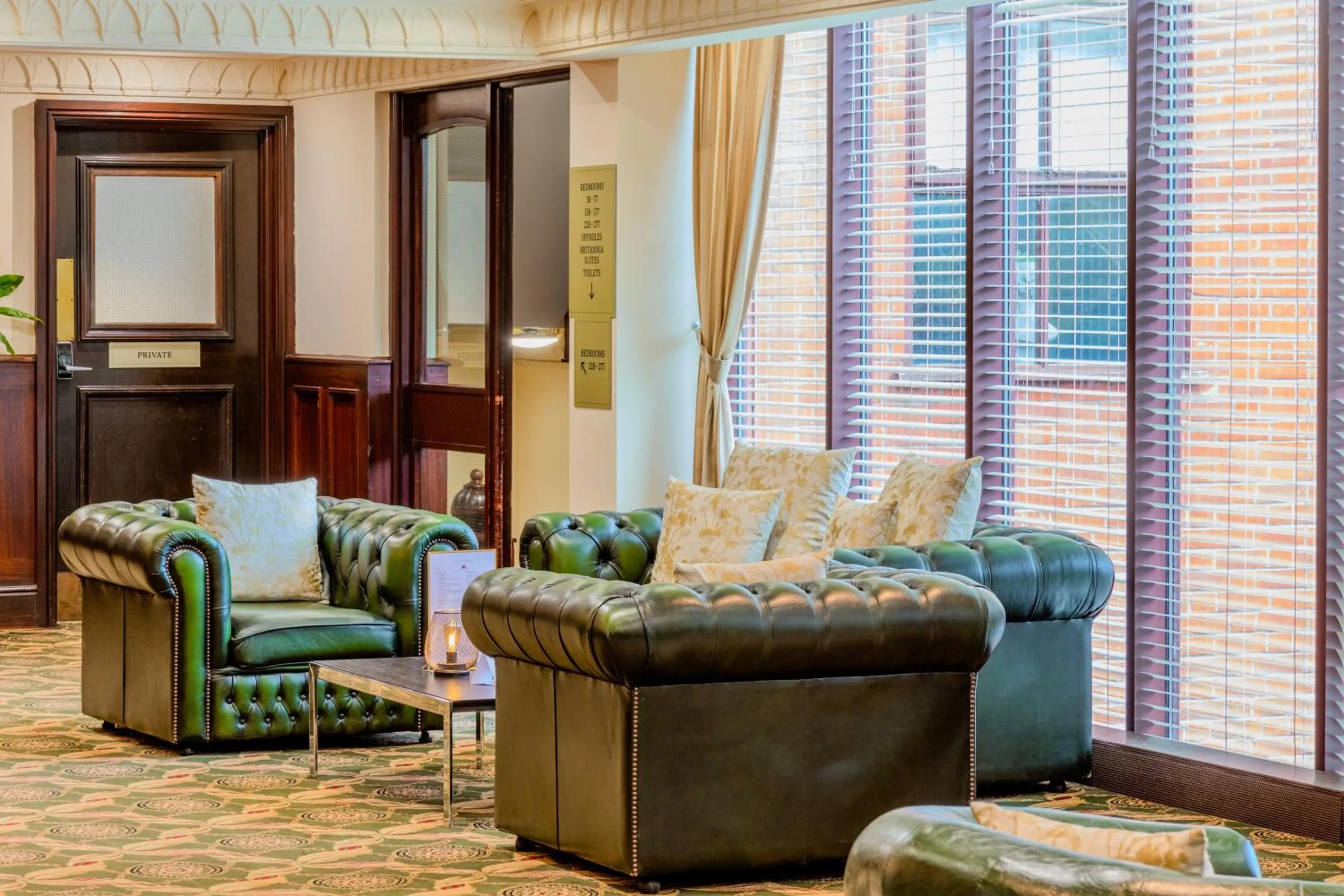 Seating area in Bosworth Hall Hotel