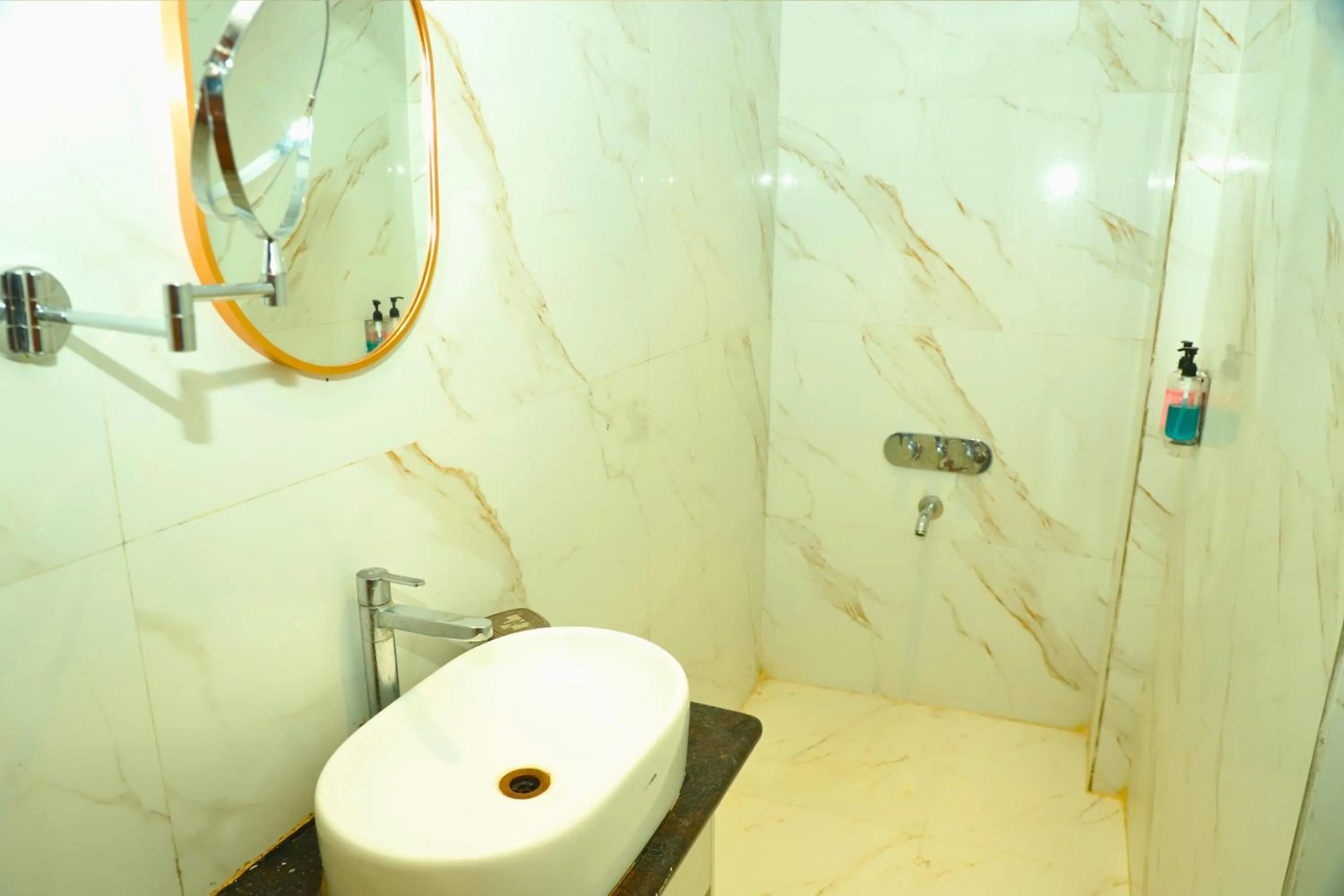 Shower in Hotel Shirdi Park Inn 80 Meters From Sai Samadhi Temple