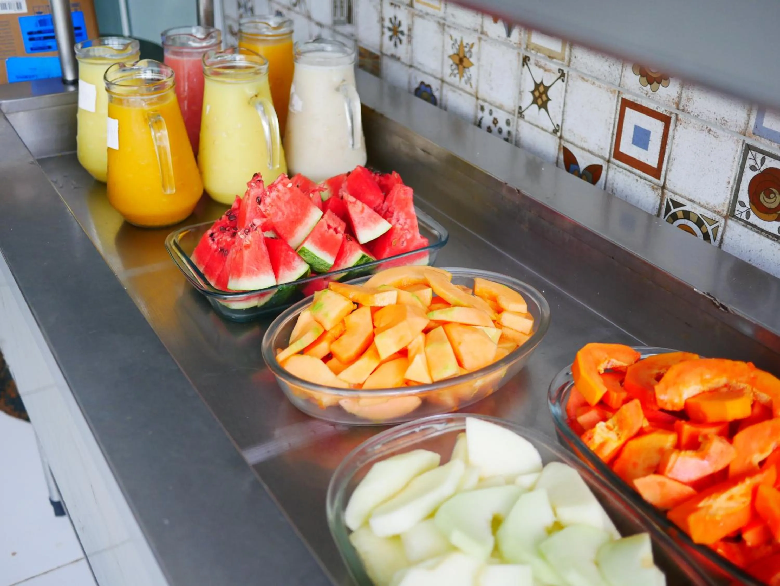 Continental breakfast in Pousada Brasileira